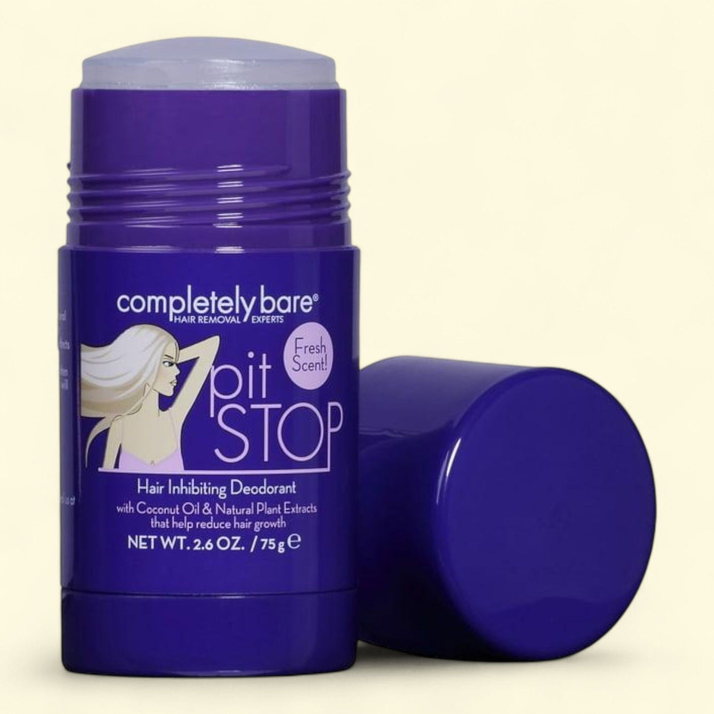 Completely Bare pit STOP Hair Inhibiting Deodorant, 2.6 oz — authentic US product shipped worldwide by Treatspree