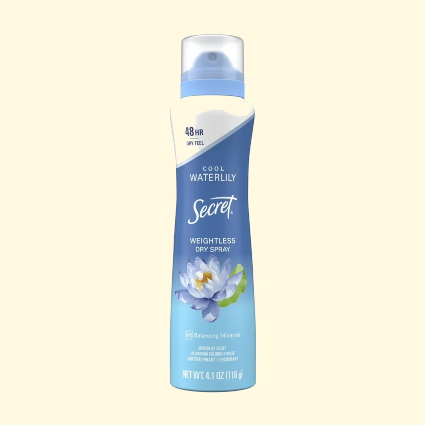 Secret Dry Spray Antiperspirant Deodorant, Waterlily and Argan Oil, 4.1 oz