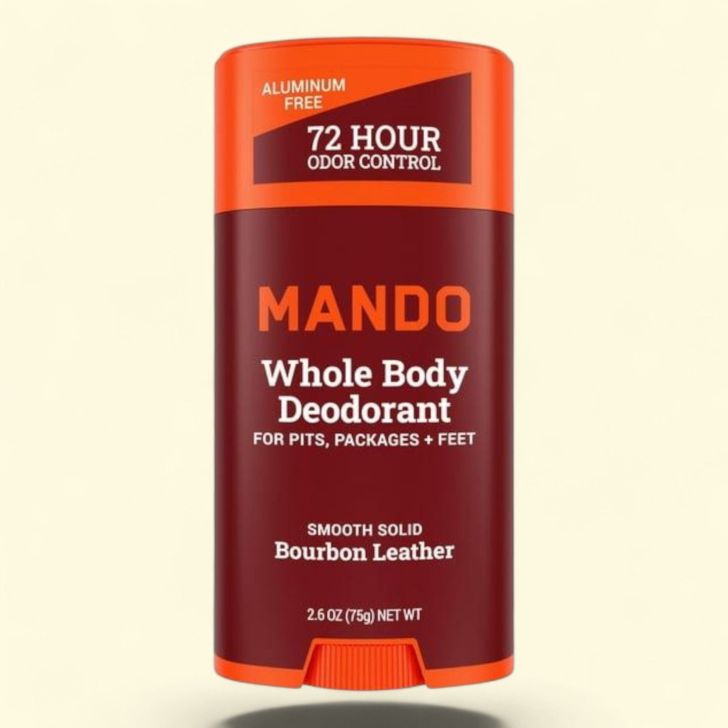 Mando Deodorant Stick for Men, Smooth Solid, 2.6 oz