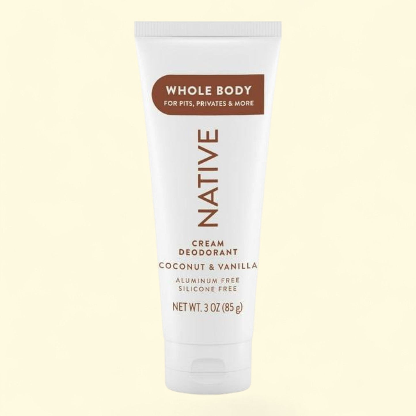 Native Whole Body Deodorant Invisible Cream, Coconut & Vanilla, 3 oz
