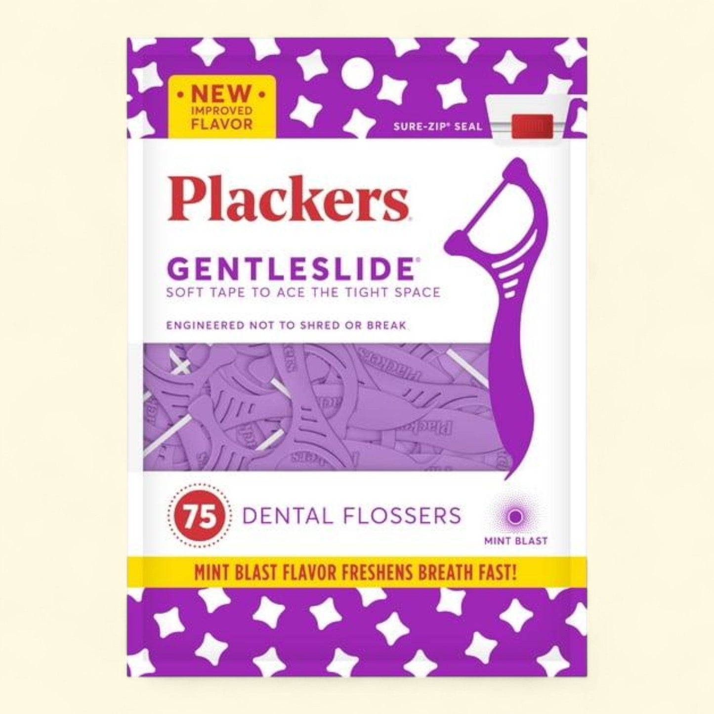 Plackers Dental Flossers, Gentle Clean, 75 Count — authentic US product shipped worldwide by Treatspree