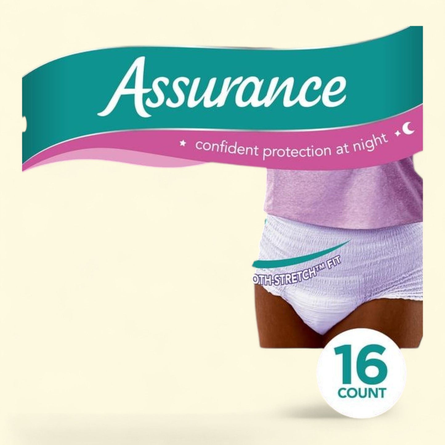 Assurance Overnight Incontinence & Postpartum Underwear, S/M, 16 Count