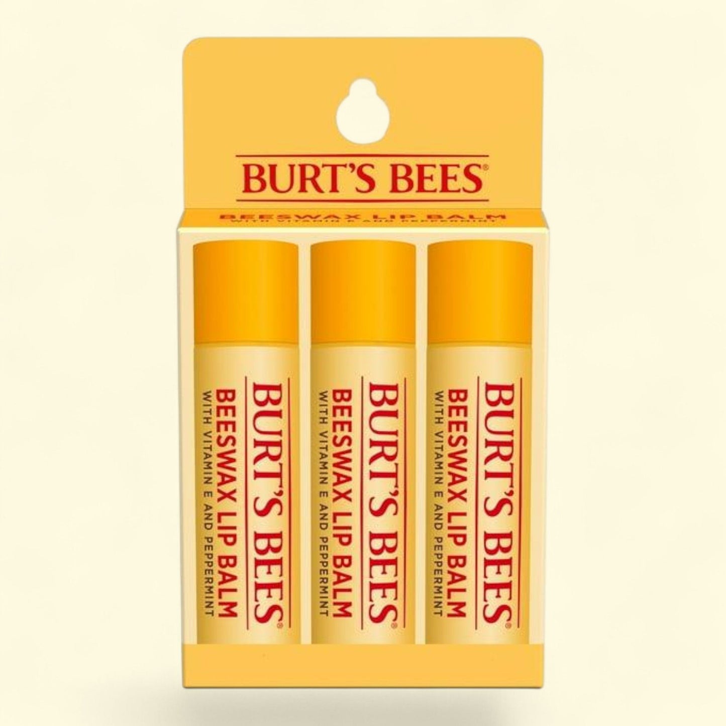 Burt's Bees Moisturizing Lip Balm, 3 Tubes