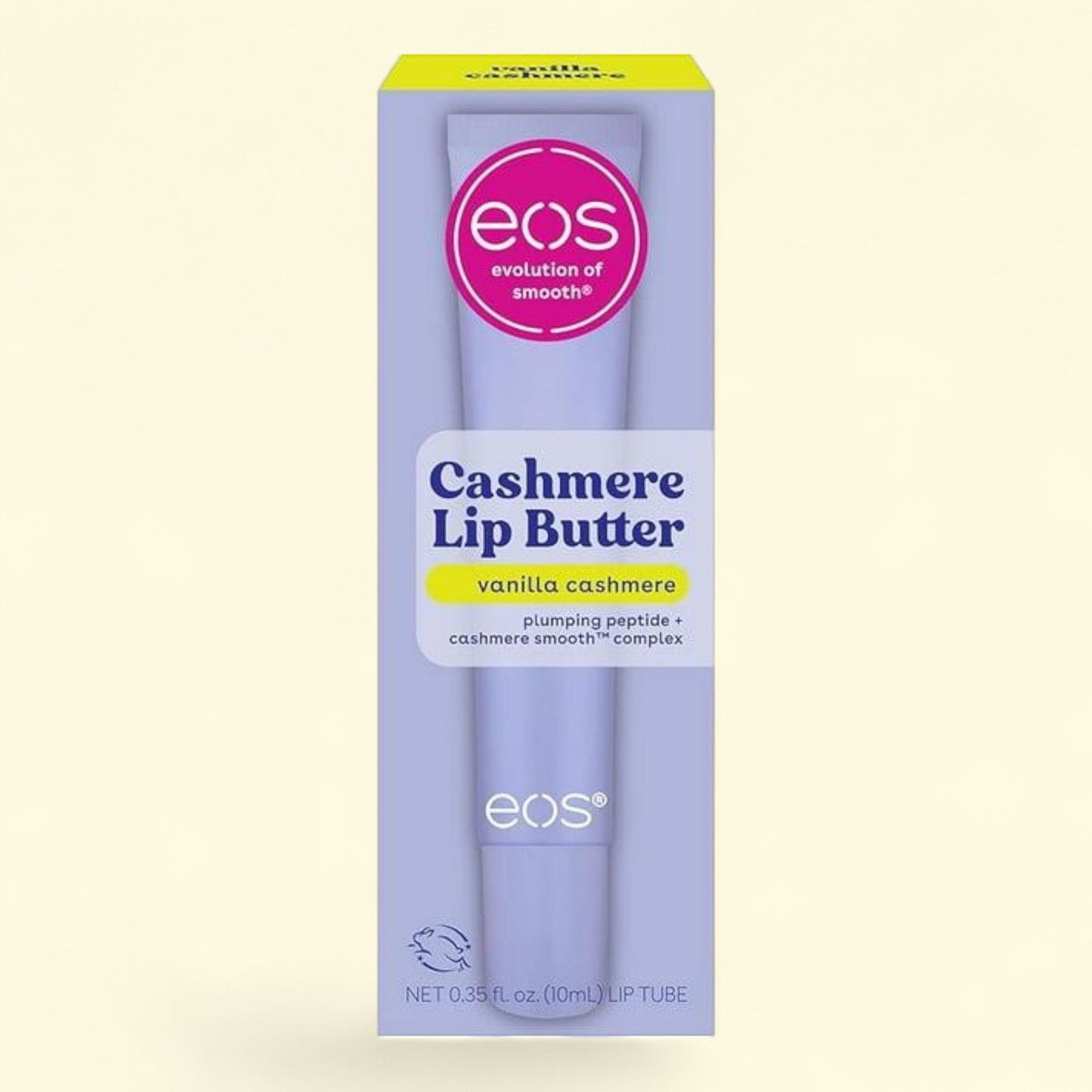 eos Cashmere Lip Butter, Vanilla Cashmere, 0.35 fl oz — authentic US product shipped worldwide by Treatspree