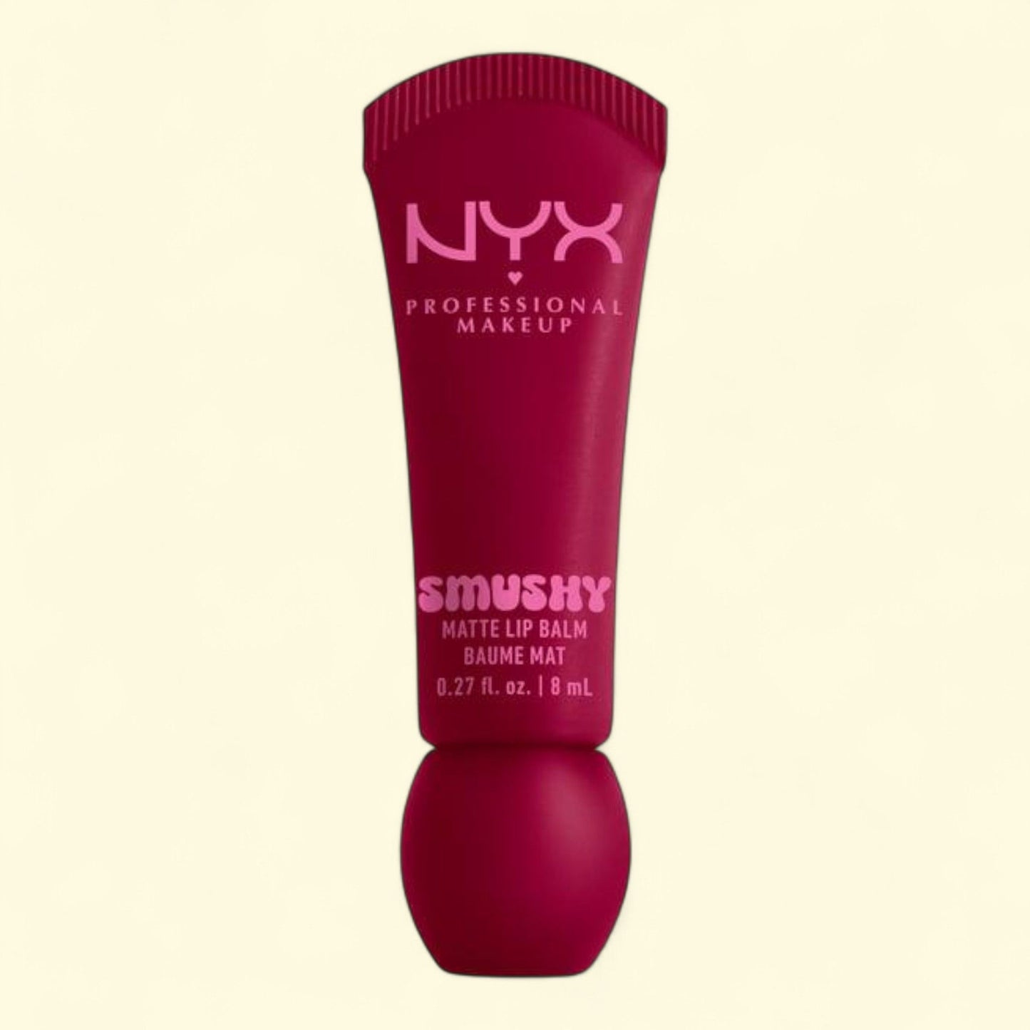 NYX Professional Makeup Smushy Matte Lip Balm, Squeeze N' Sizzle, Matte Cherry Red, 0.27 fl oz