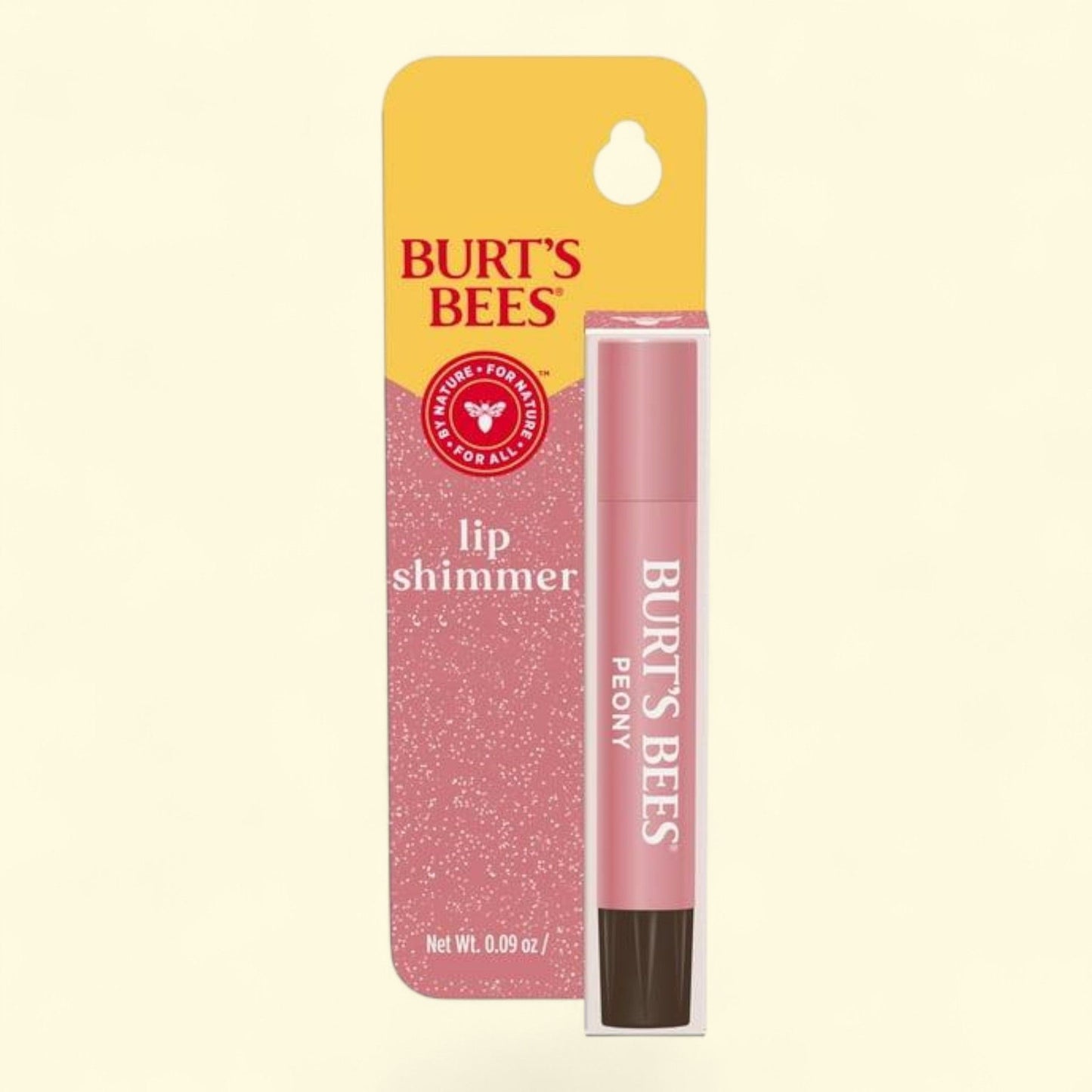 Burts Bees Lip Shimmer, Peony; 0.09 Oz