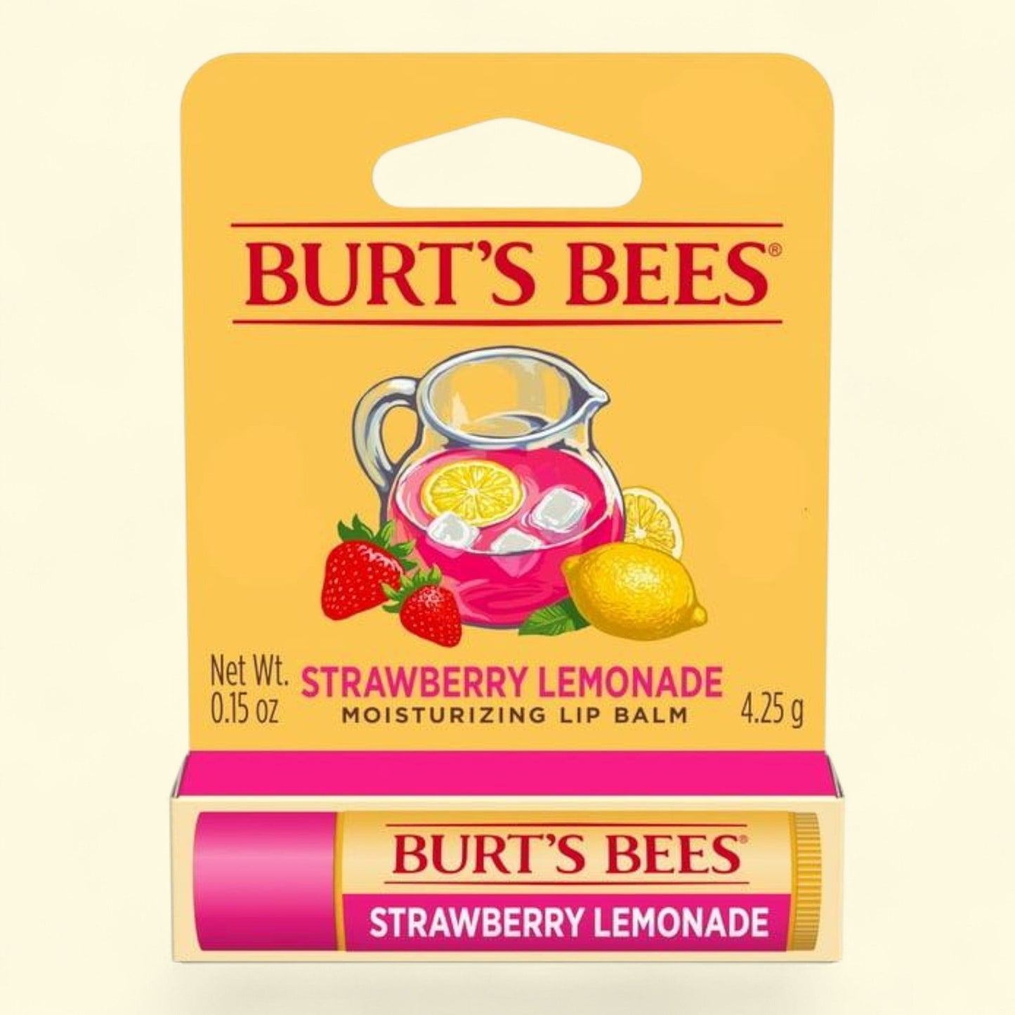 Burt's Bees Lip Balm, Strawberry Lemonade, 1 Tube
