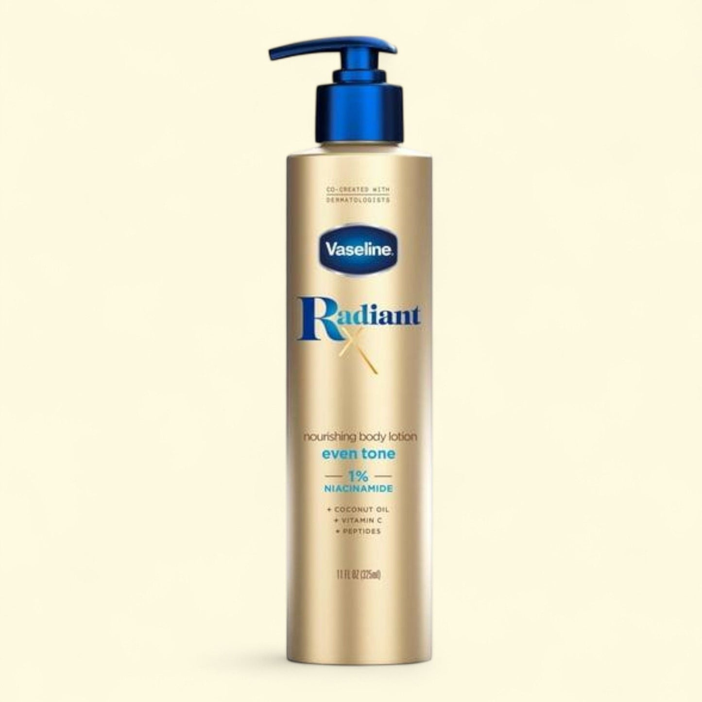 Vaseline Radiant X Even Tone Coconut Oil Body Lotion, 11 oz — authentic US product shipped worldwide by Treatspree
