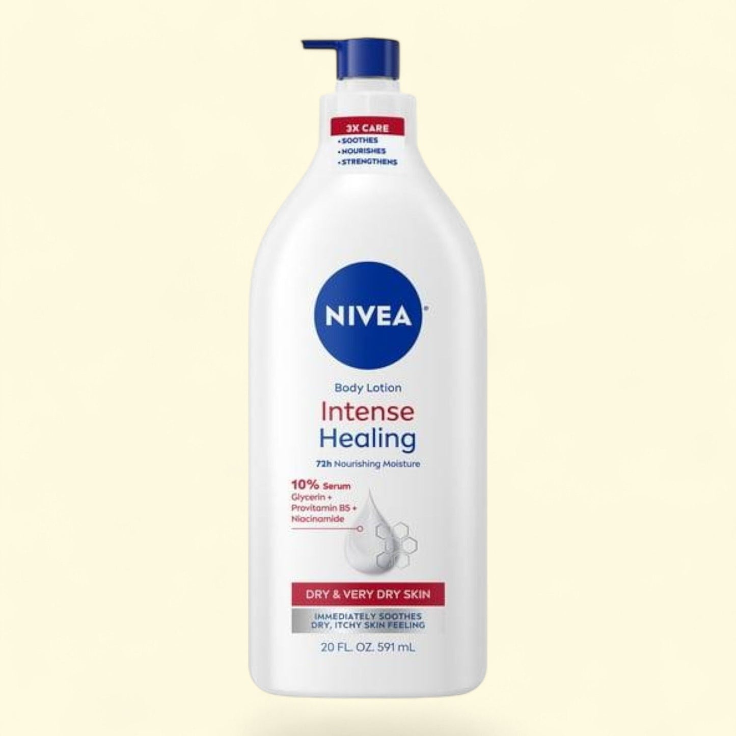 NIVEA Body Lotion, Intense Healing, 20 fl oz