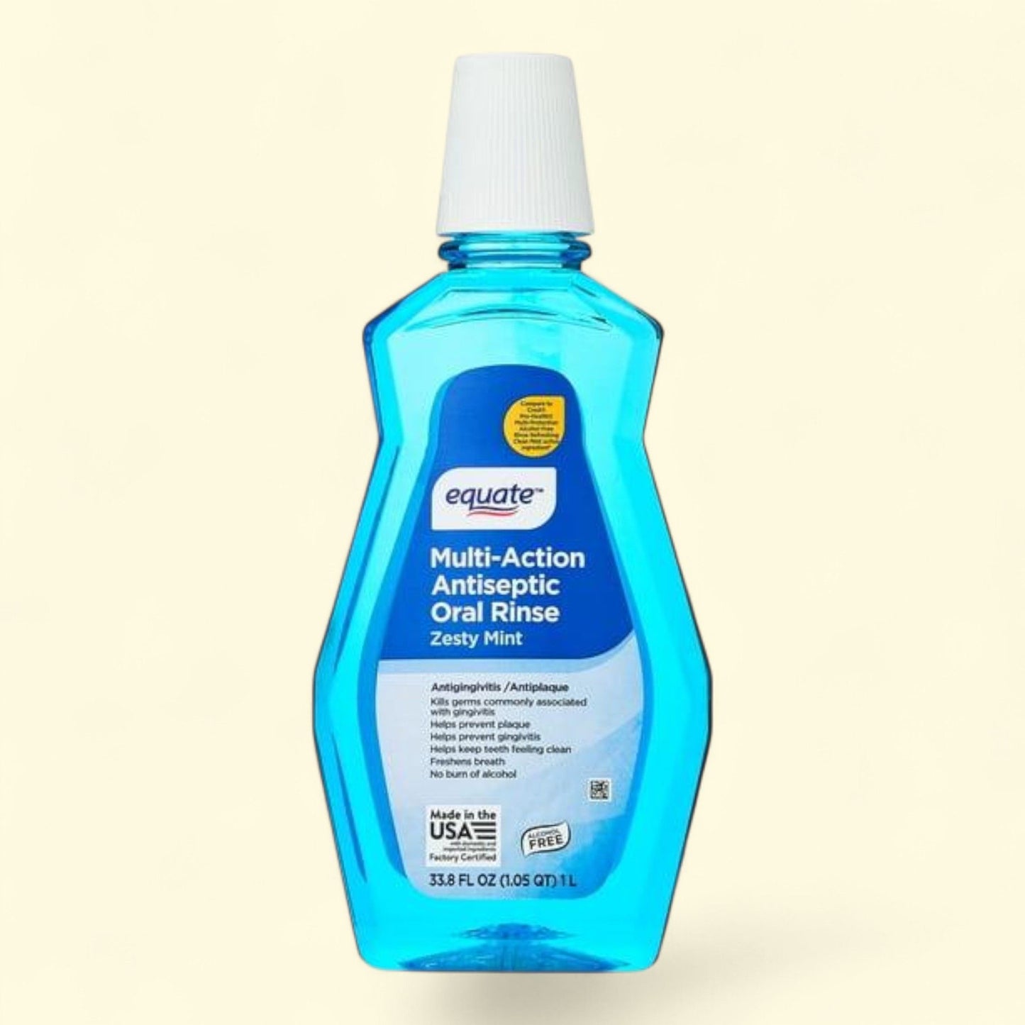 Equate Antiseptic Oral Rinse, Zesty Mint Flavor, 1 L