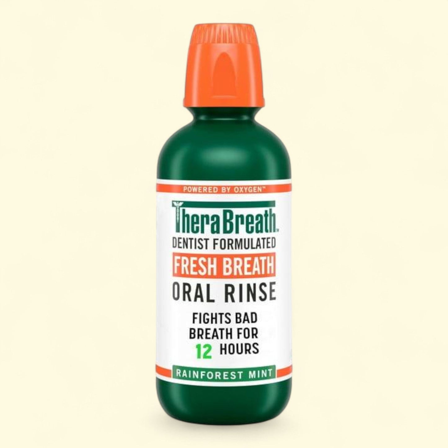TheraBreath Fresh Breath Mouthwash, Rainforest Mint, 16 fl oz