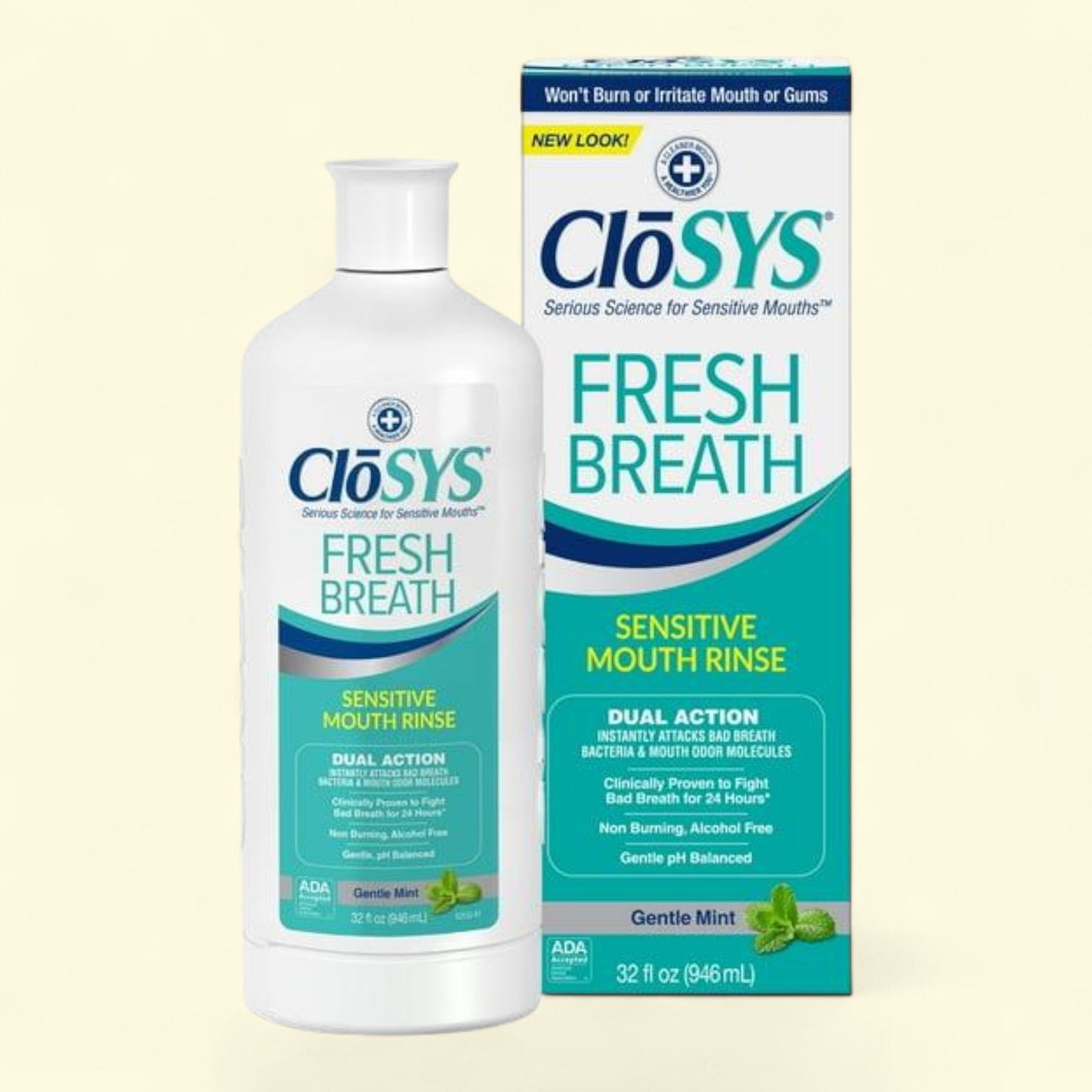 CloSYS Mouthwash, Gentle Mint, Alcohol Free, 32 oz