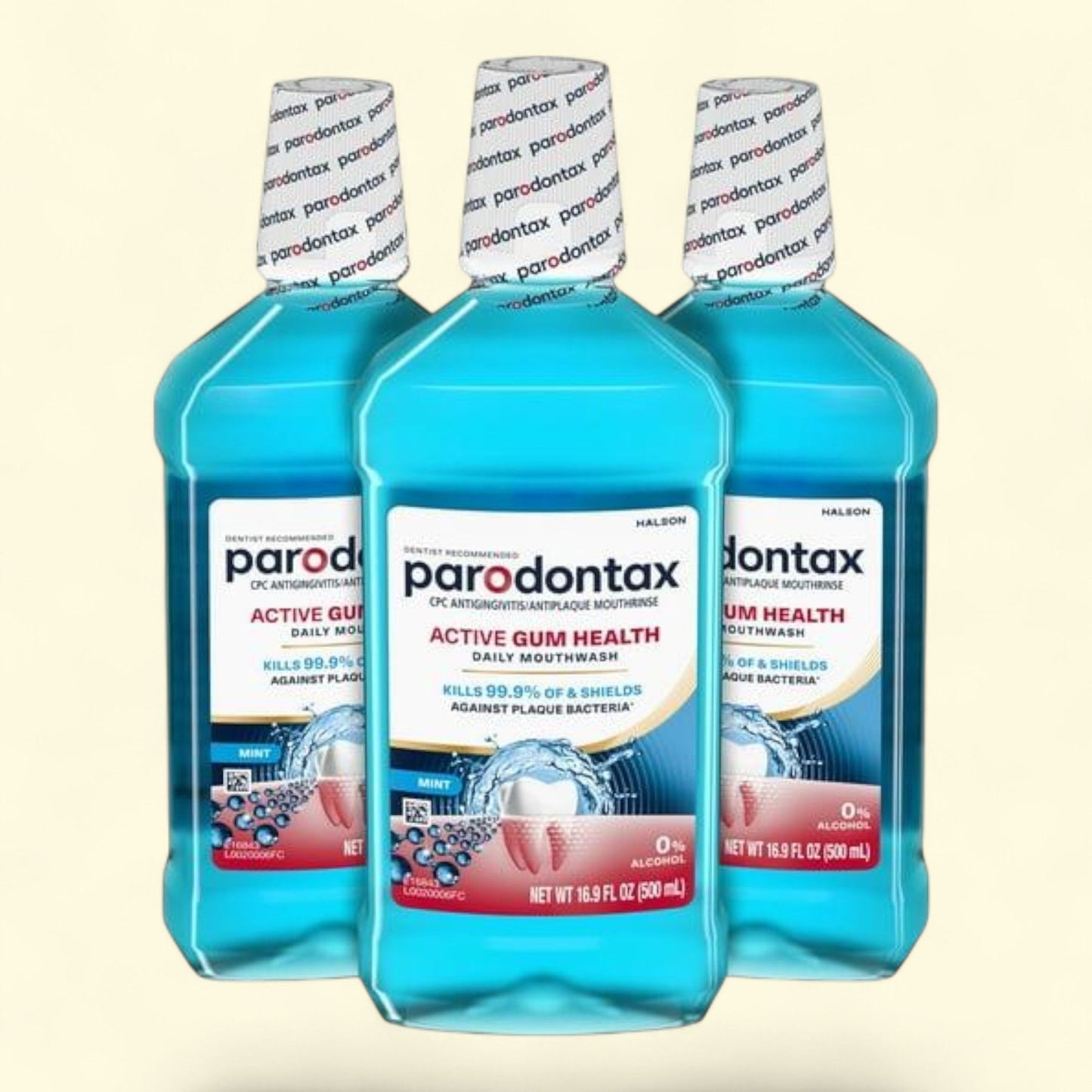 Parodontax Gum Health Mouthwash, Mint Flavor, 3X16.9 Fl Oz