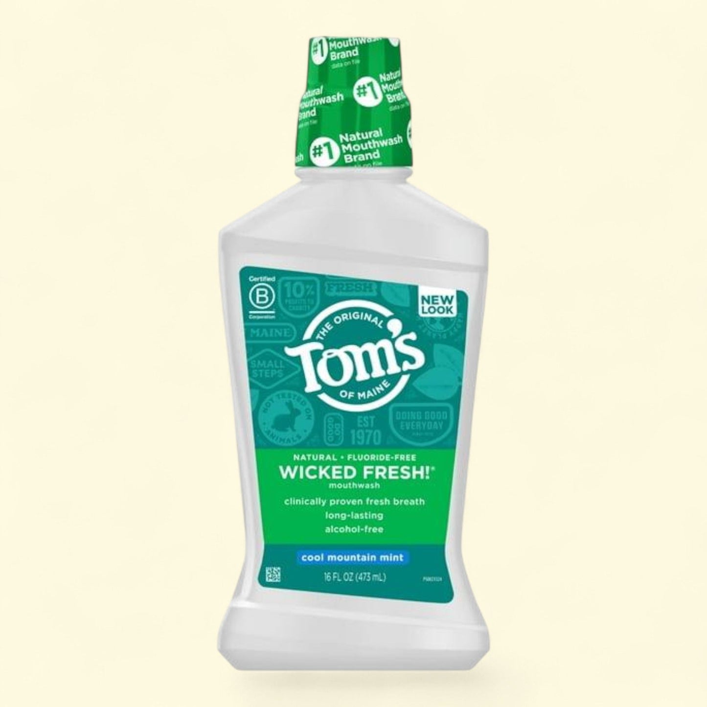 Tom's of Maine Wicked Fresh! Mouthwash, Cool Mountain Mint, 16 oz.