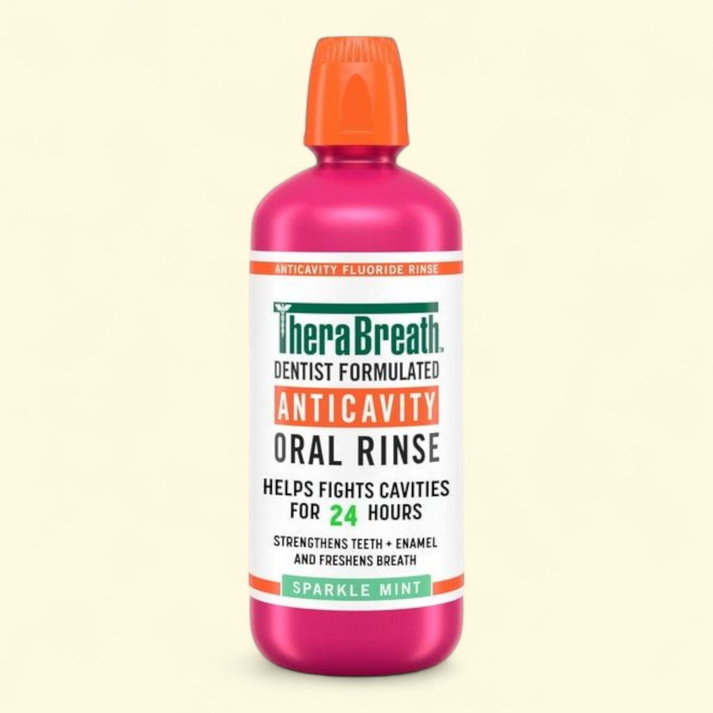 TheraBreath Anticavity Fluoride Mouthwash, Sparkle Mint, 1 Liter