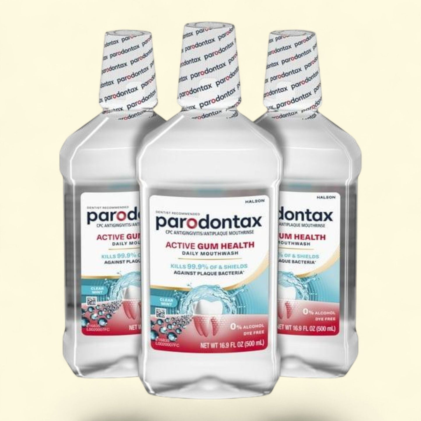Parodontax Gum Mouthwash, Clear Mint, 16.9 fl oz x 3
