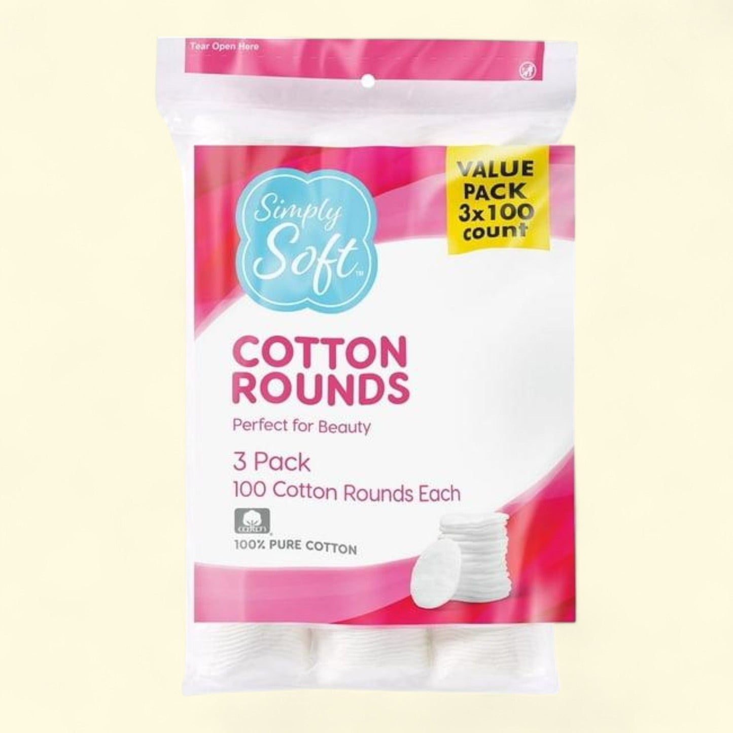 Medline Cotton Rounds, 300 Count
