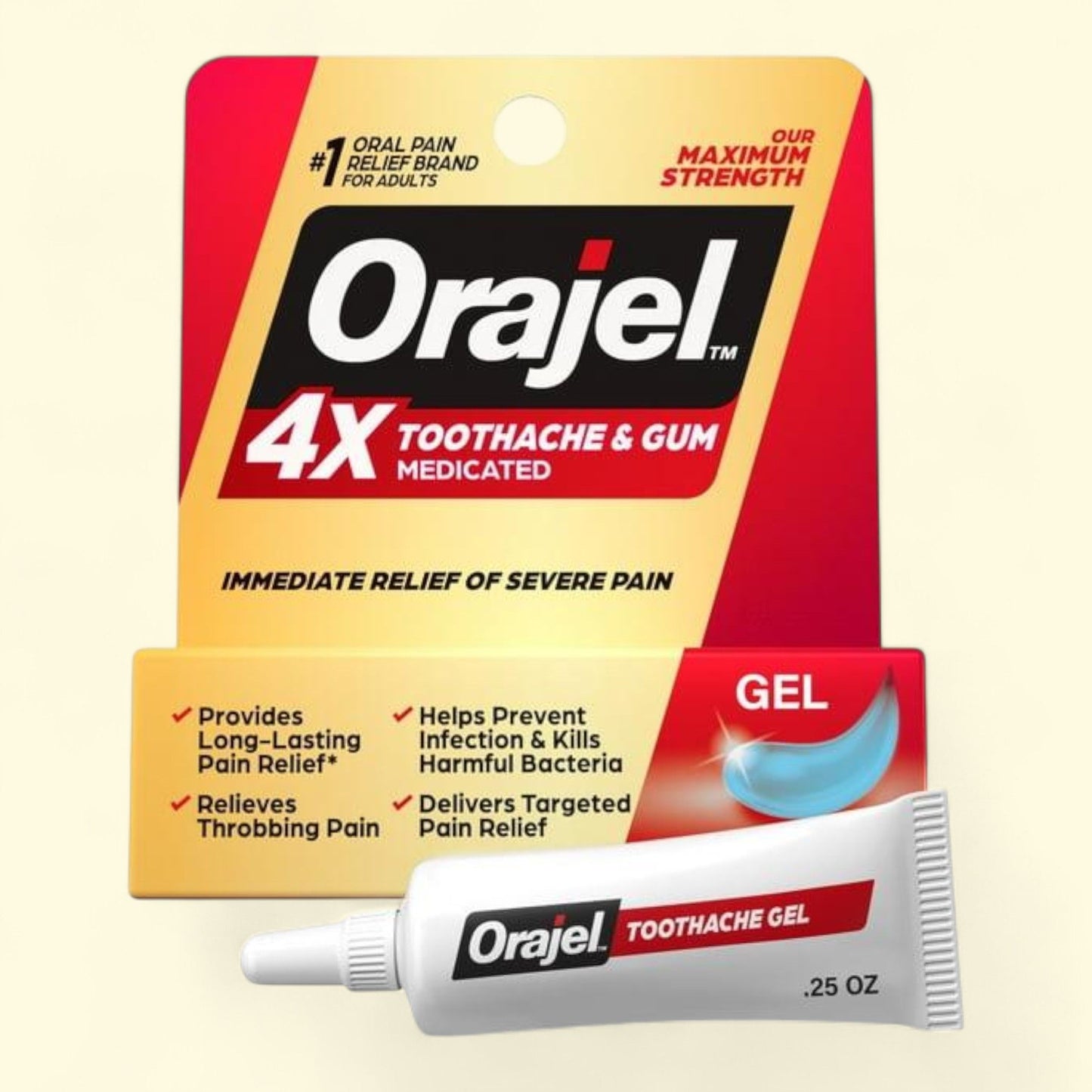 Orajel Oral Pain Gel, 0.25 oz