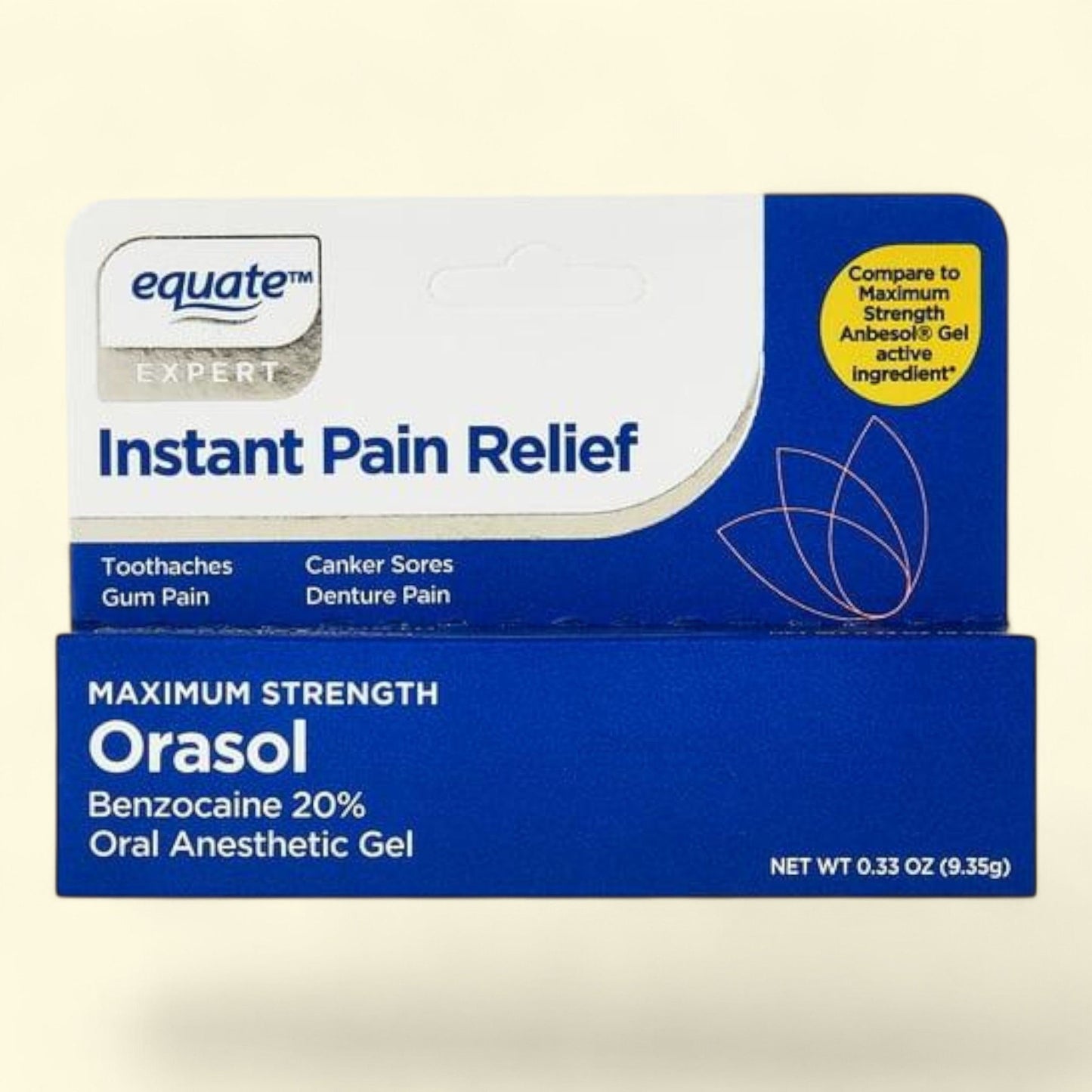 Equate Orasol Oral Anesthetic Gel, 0.33 oz