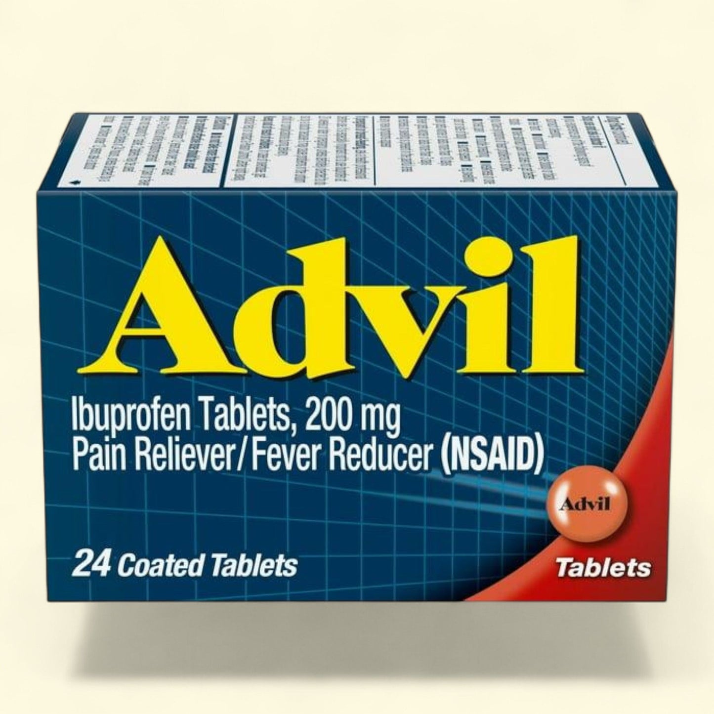 Advil Coated Tablets, 200 Mg Ibuprofen, 24 Count