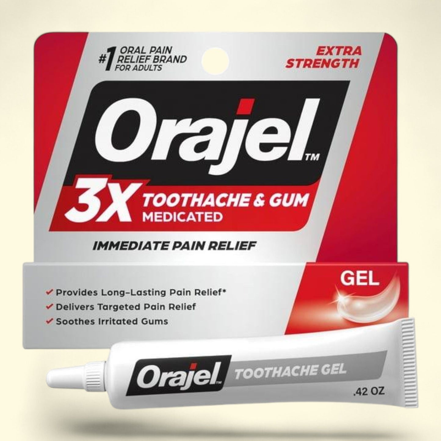 Orajel Toothache & Gum Pain Gel, Extra Strength, 0.42 oz