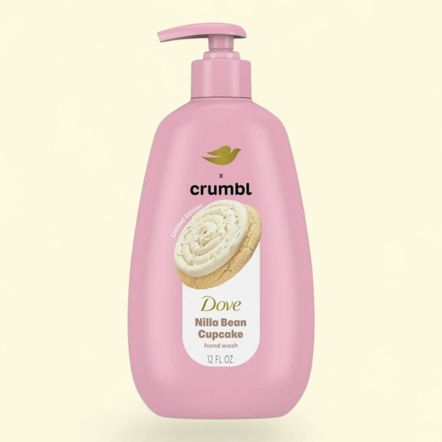 Dove Crumbl Moisturizing Liquid Hand Soap, Nilla Bean Cupcake, 12 oz