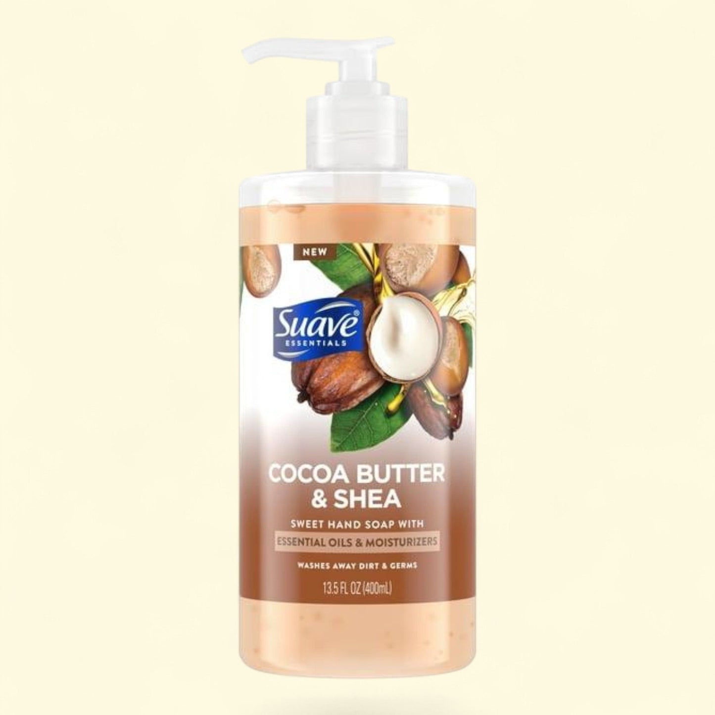 Suave Essentials Liquid Hand Soap, Cocoa Butter & Shea Butter, 13.5 fl oz