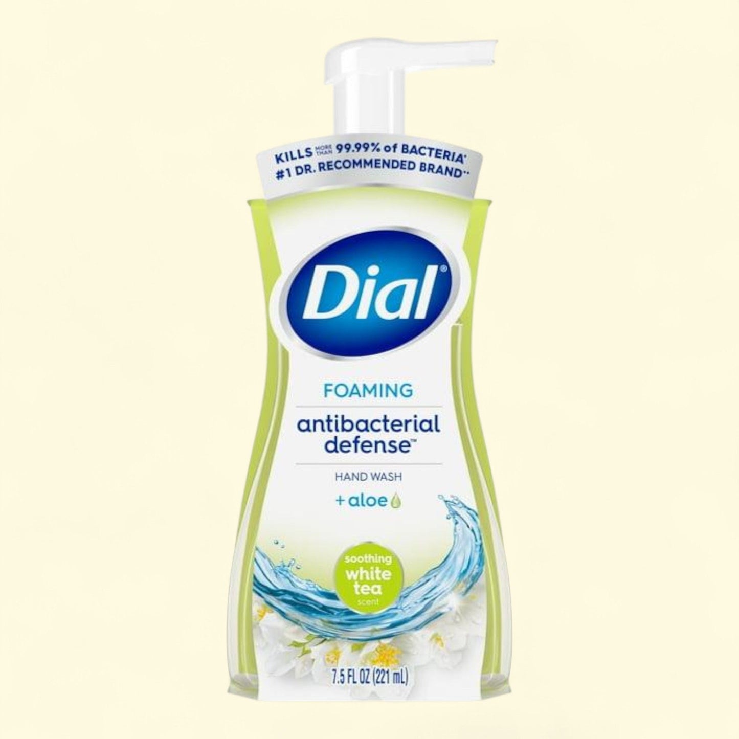 Dial Antibacterial Foaming Hand Wash, Soothing White Tea, 7.5 fl oz