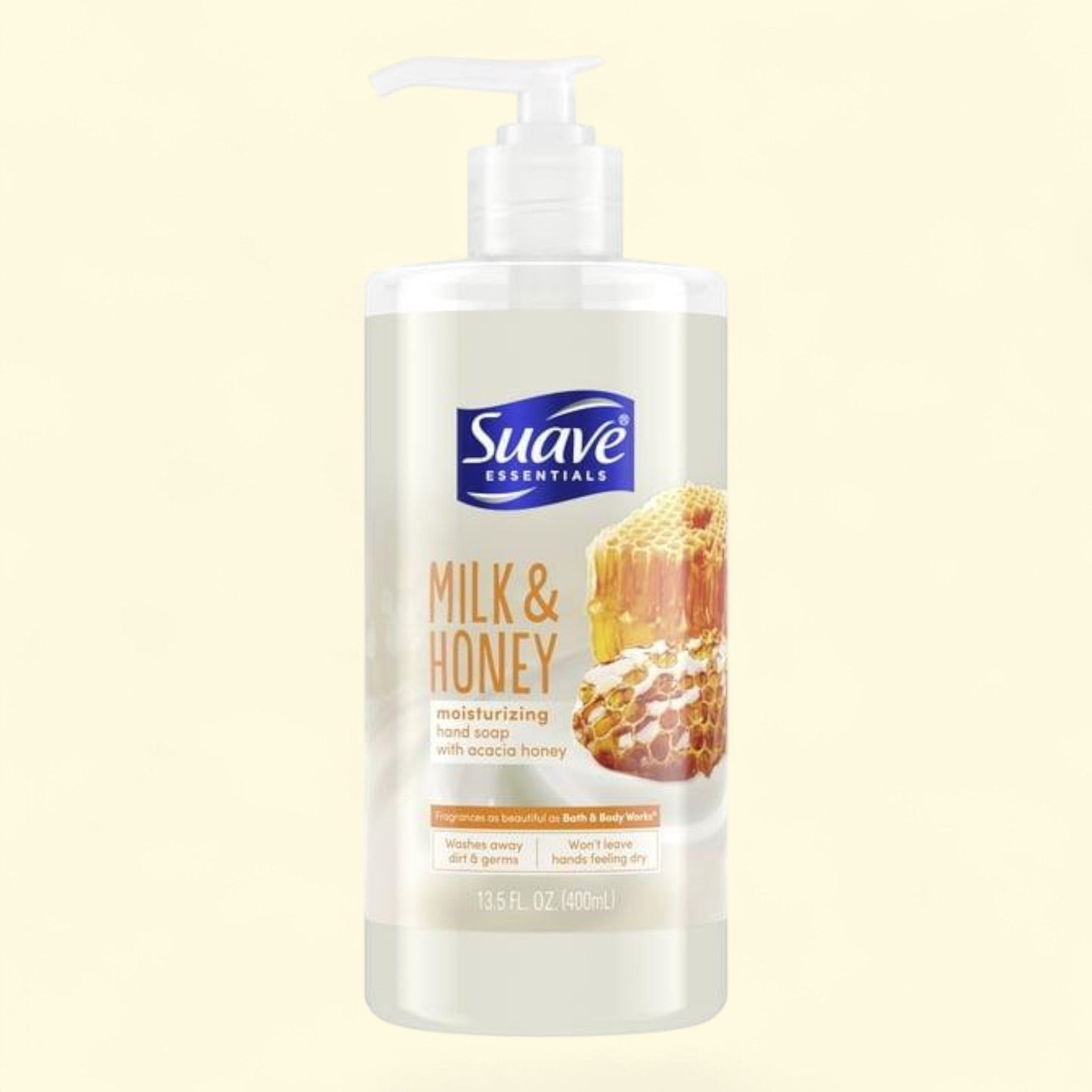 Suave Essentials Liquid Hand Soap, Milk & Honey, 13.5 oz