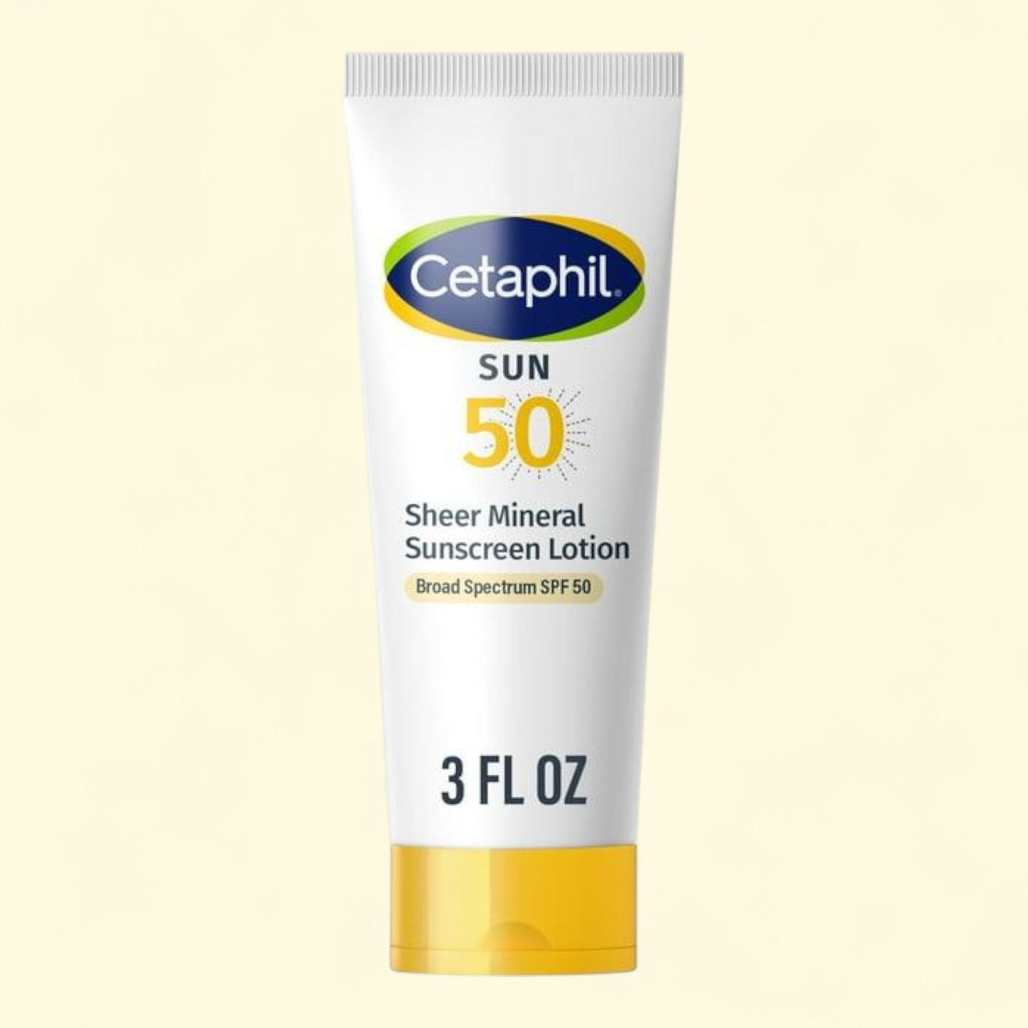 Cetaphil Sheer Mineral Sunscreen Lotion, SPF 50, 3 oz — authentic US product shipped worldwide by Treatspree
