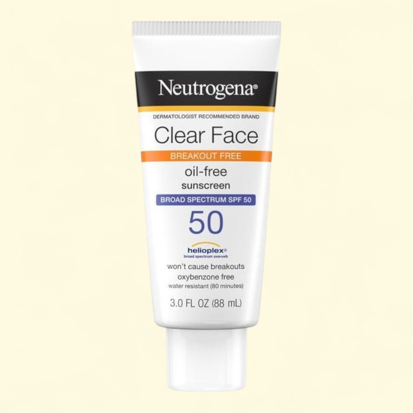 Neutrogena Clear Face Sunscreen SPF 50, 3 fl. oz