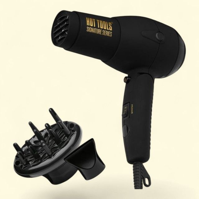 Hot Tools Pro Signature 1875W Travel Ionic Hair Dryer, Black