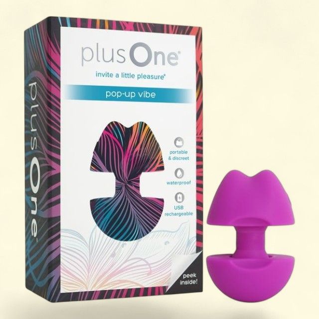 plusOne Travel Vibrating Pop-up Vibe, 10 Vibration Settings, Waterproof Vibrator, Size