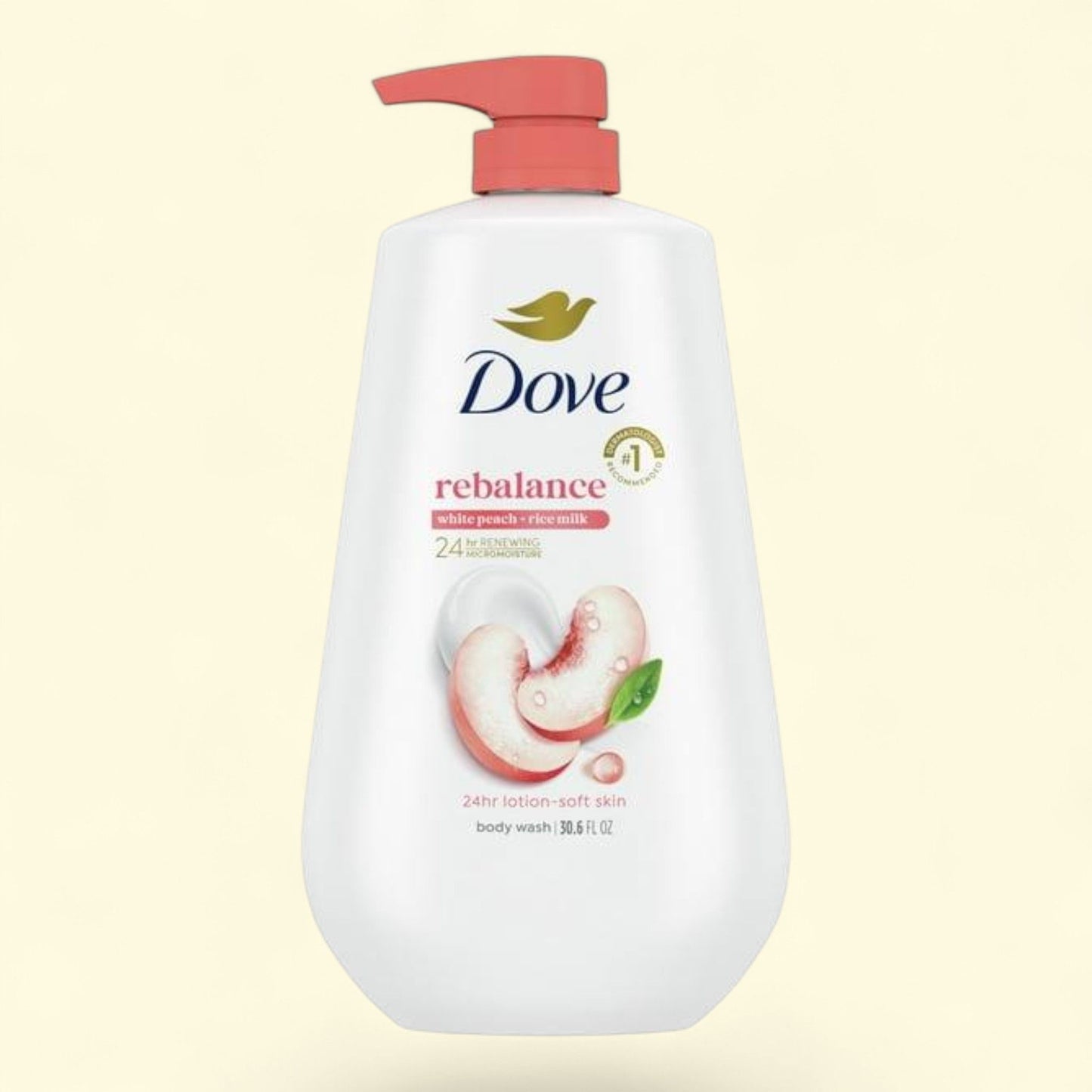 Dove Body Wash Rebalance Peach & Rice Milk, 30.6 oz
