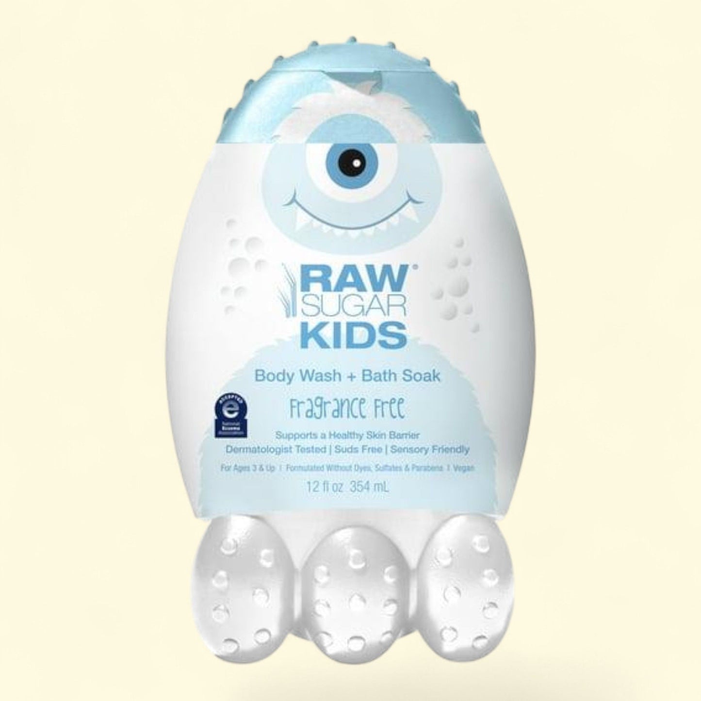Raw Sugar Kids - Bain moussant et gel douche 2 en 1, 355 ml