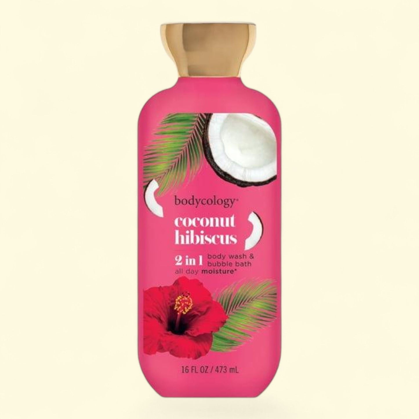 Bodycology 2-in-1 Body Wash Bubble Bath, Coconut Hibiscus, 16 fl oz