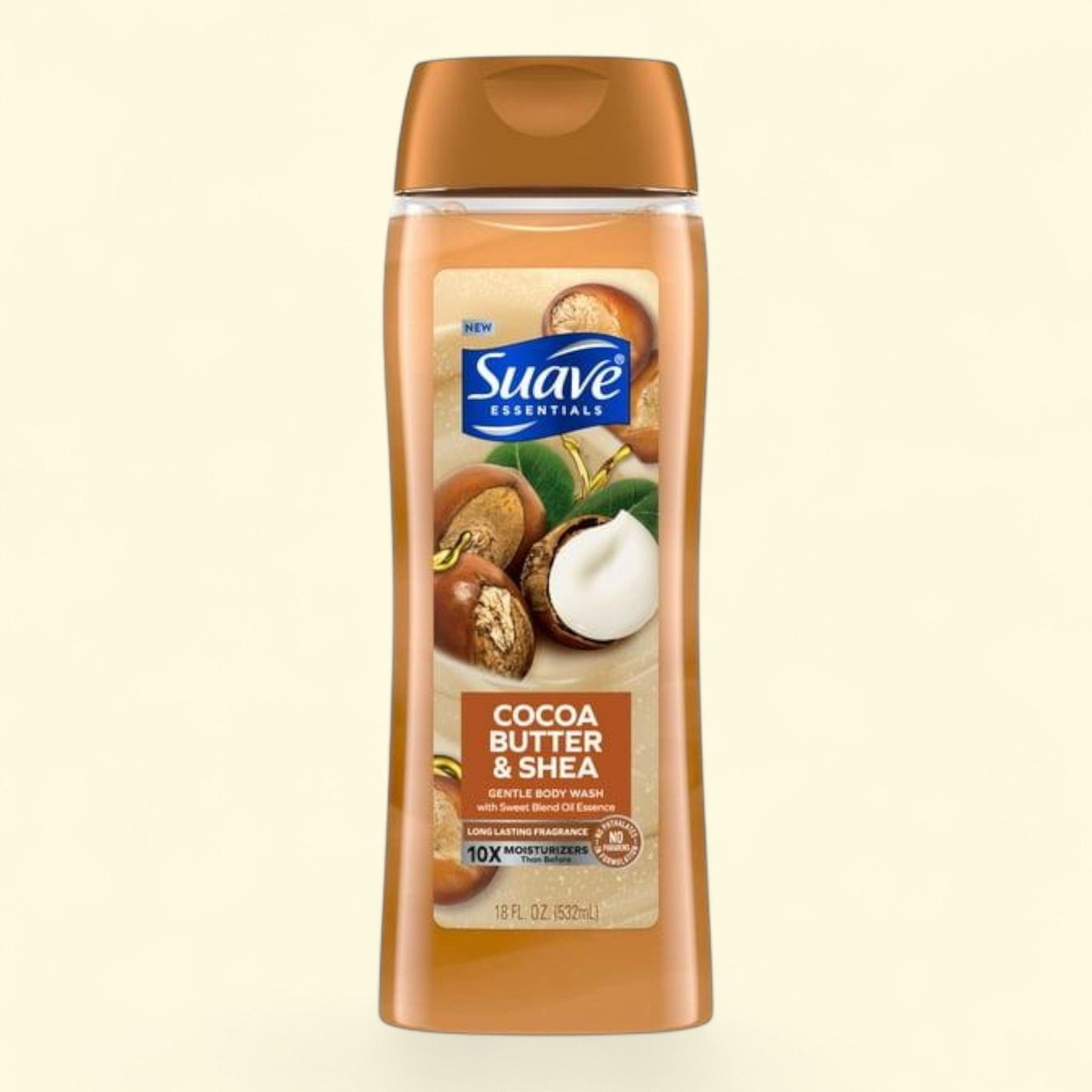 Suave Essentials Body Wash, Creamy Cocoa Butter and Shea, 18 oz