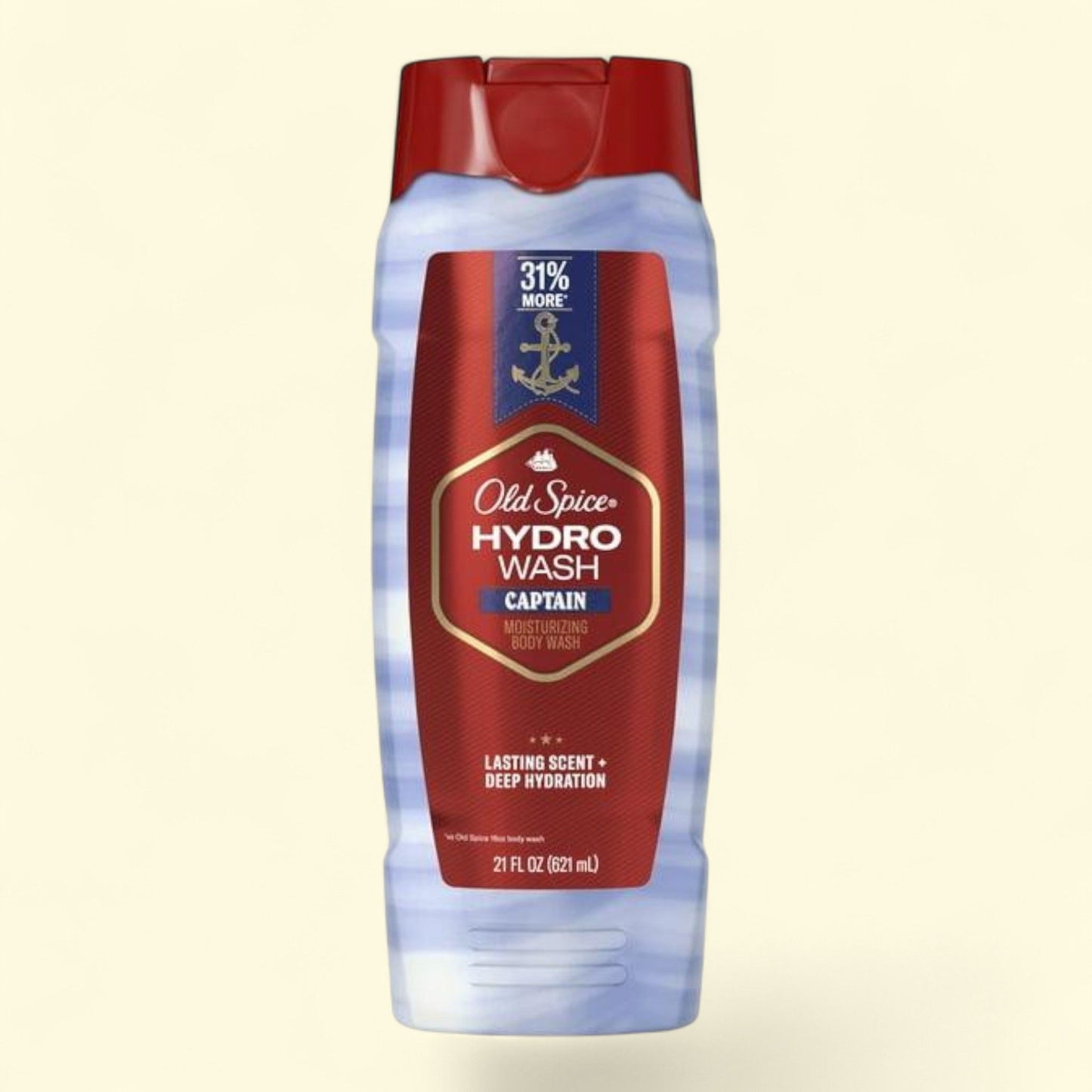 Old Spice Body Wash, Moisturizing Hydro Wash, Captain Scent, 21 oz