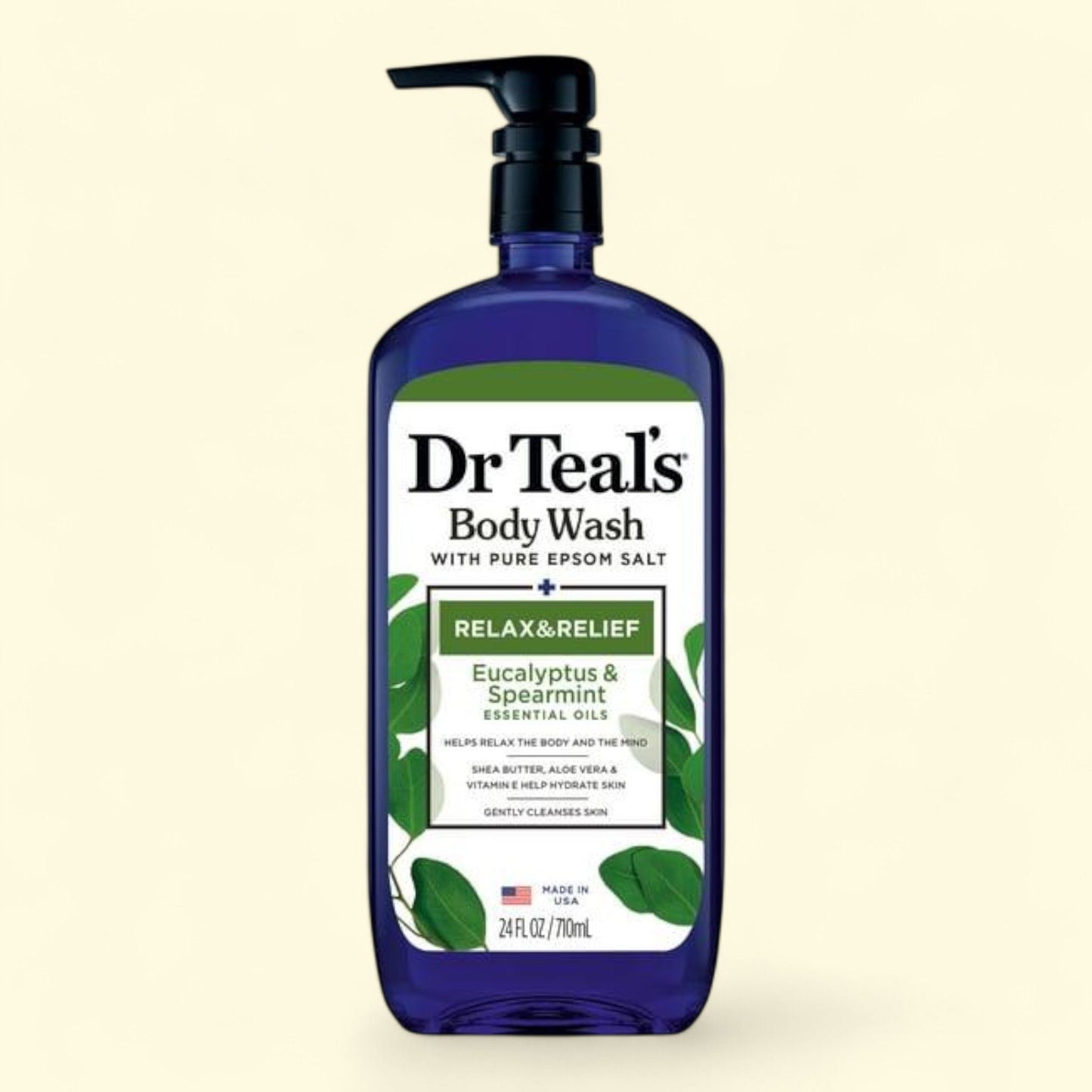 Dr Teal's Body Wash, Relax and Relief with Eucalyptus Spearmint, 24 fl oz