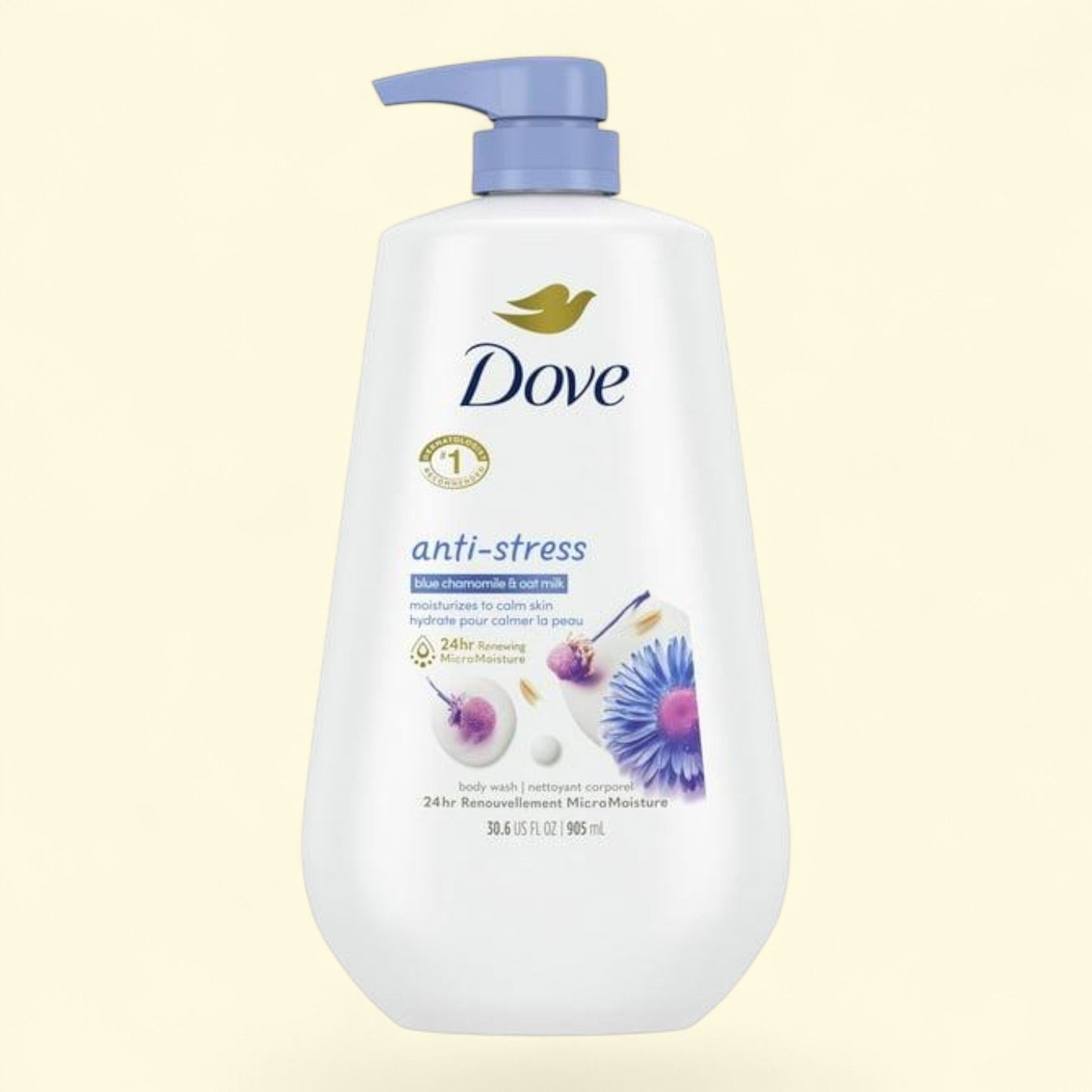 Dove Liquid Body Wash, Blue Chamomile & Oat Milk, 30.6 oz