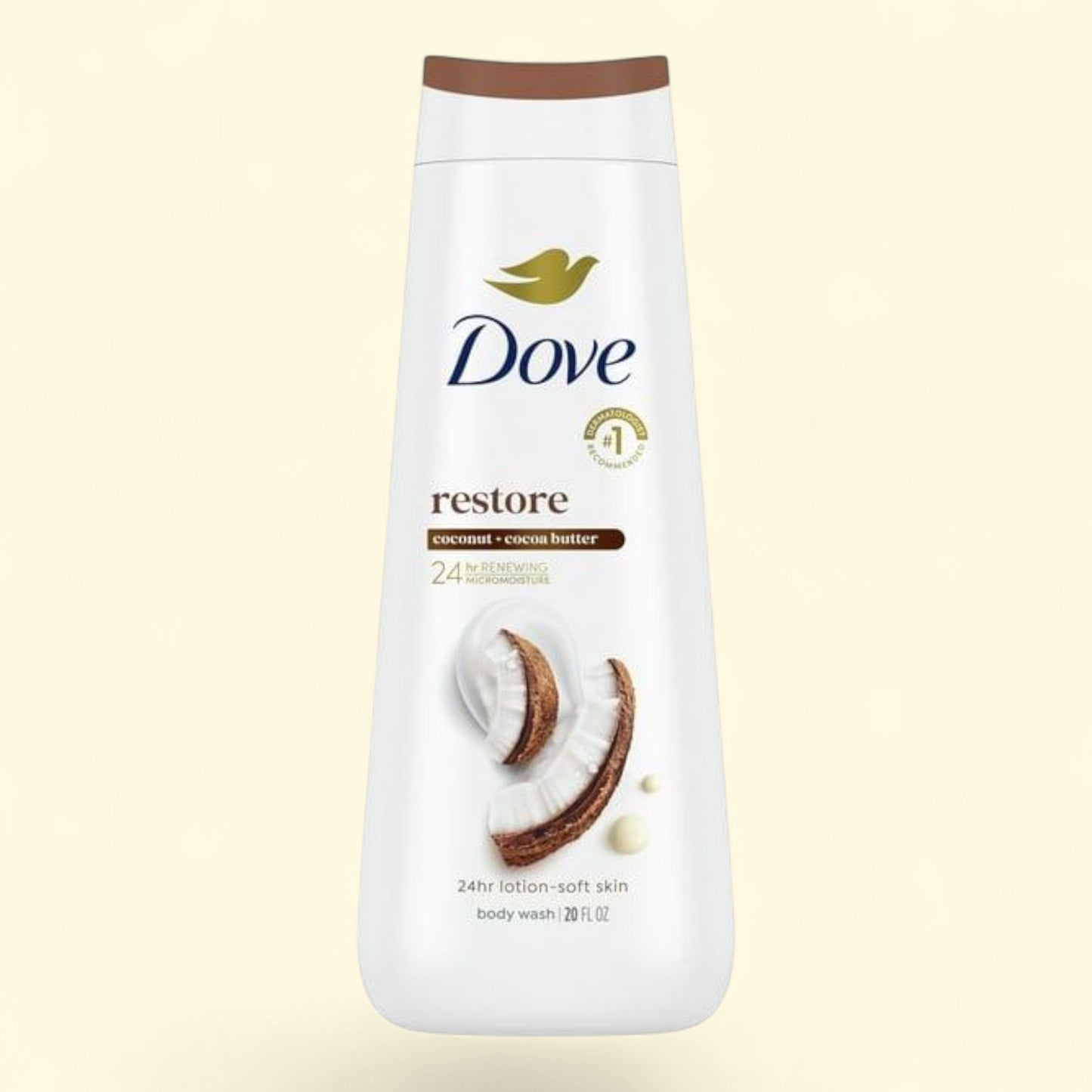 Dove Body Wash, Moisturizing Restore Coconut & Cocoa Butter, 20 oz