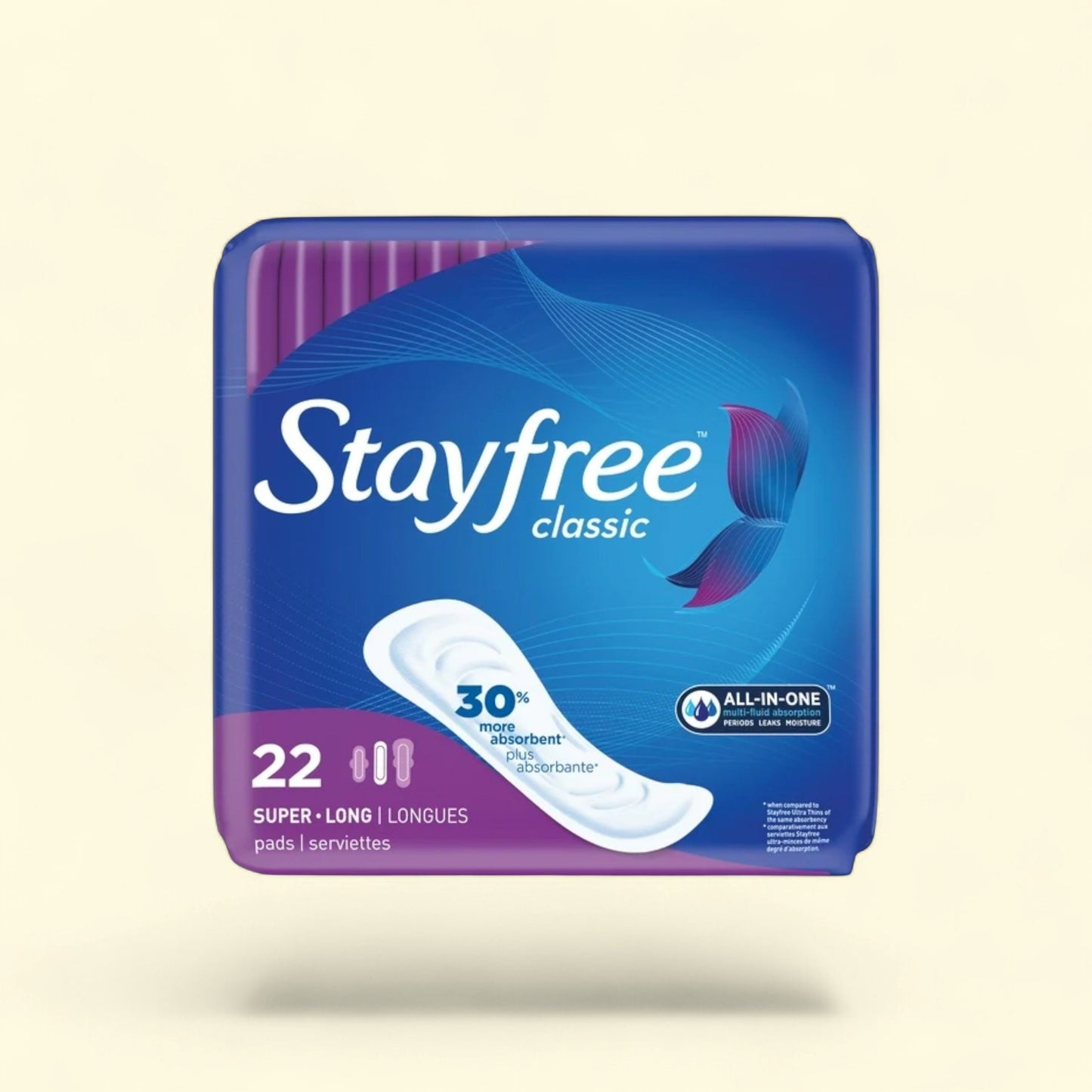 Stayfree Classic Pads Super Long, 22 Ct — authentic US product shipped worldwide by Treatspree