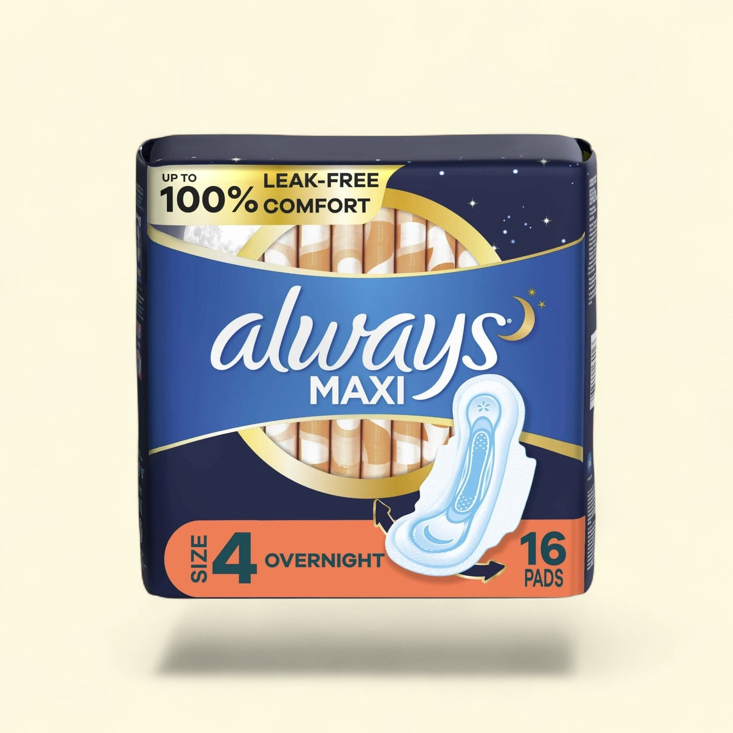 Always Maxi Overnight Pads, Size 4, 16 CT — authentic US product shipped worldwide by Treatspree