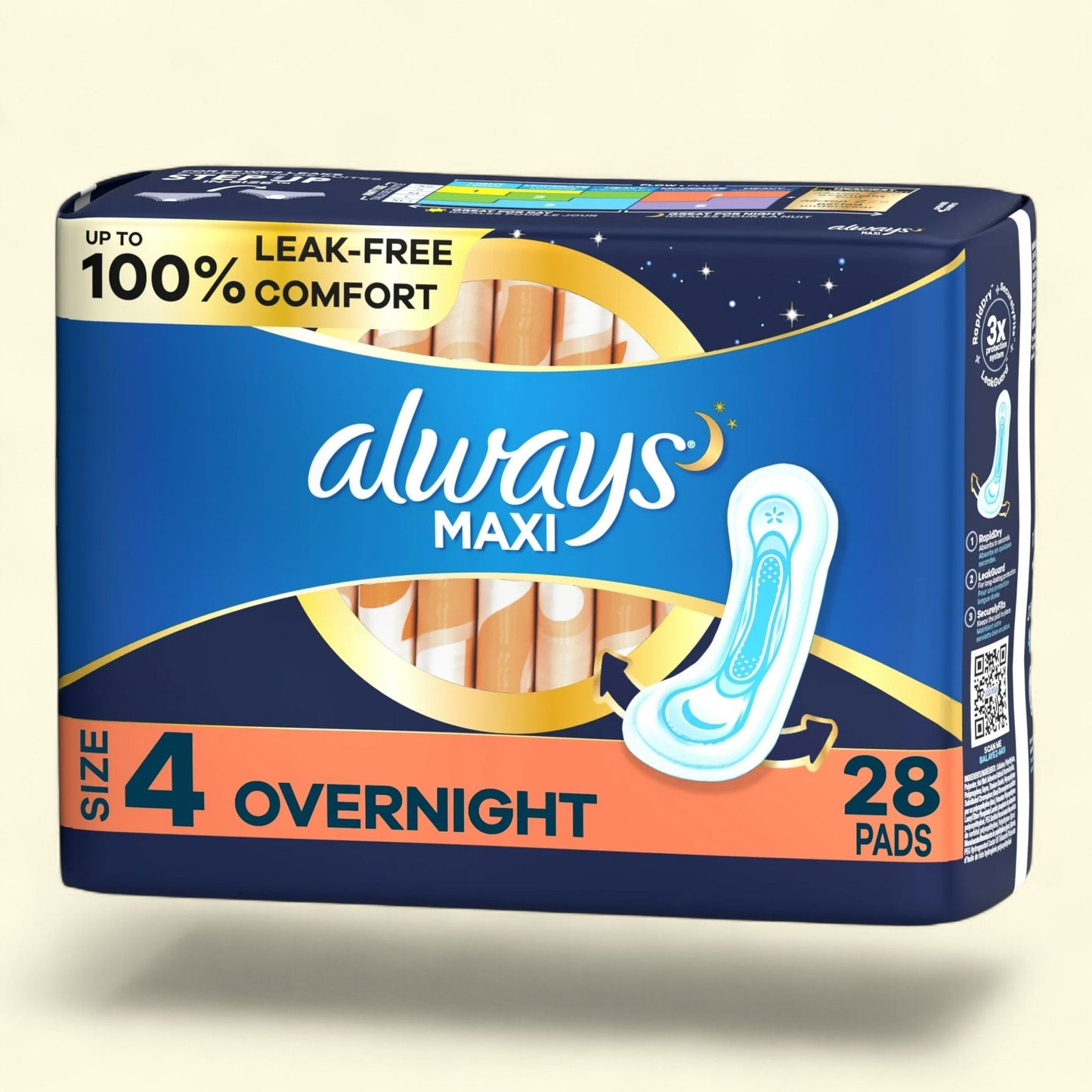 Always Maxi Pads, Size 4, 28 CT