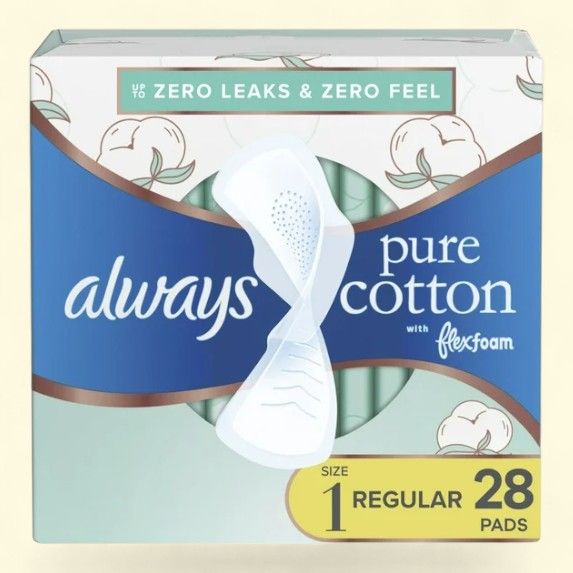 Always Feminine Pads With Wings, Size 1, 28 CT