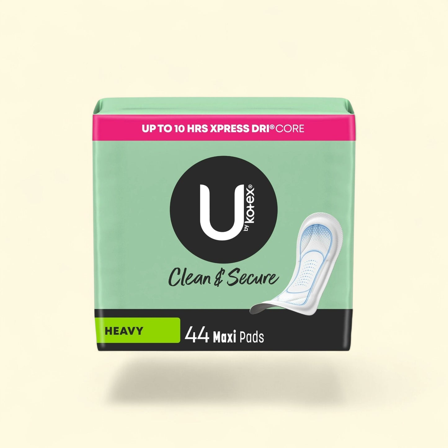 U by Kotex Maxi Pads, Heavy Absorbency, 44 Count — authentic US product shipped worldwide by Treatspree