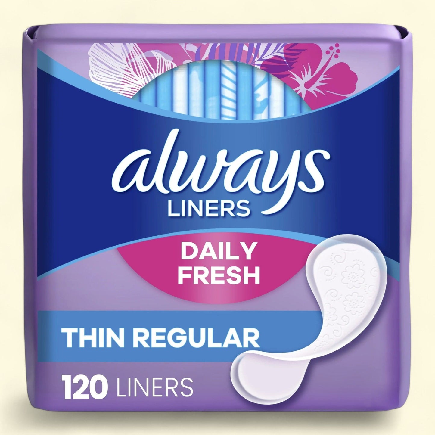 Always Thin Daily Liners, Regular, 120 Count — authentic US product shipped worldwide by Treatspree