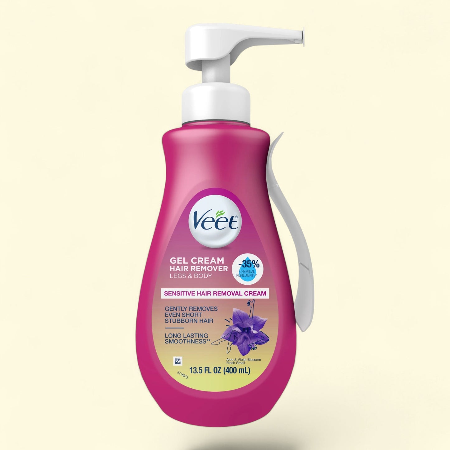 Veet Hair Removal Gel Cream, Body Hair Remover For Women, Sensitive Skin, 13.5 fl oz