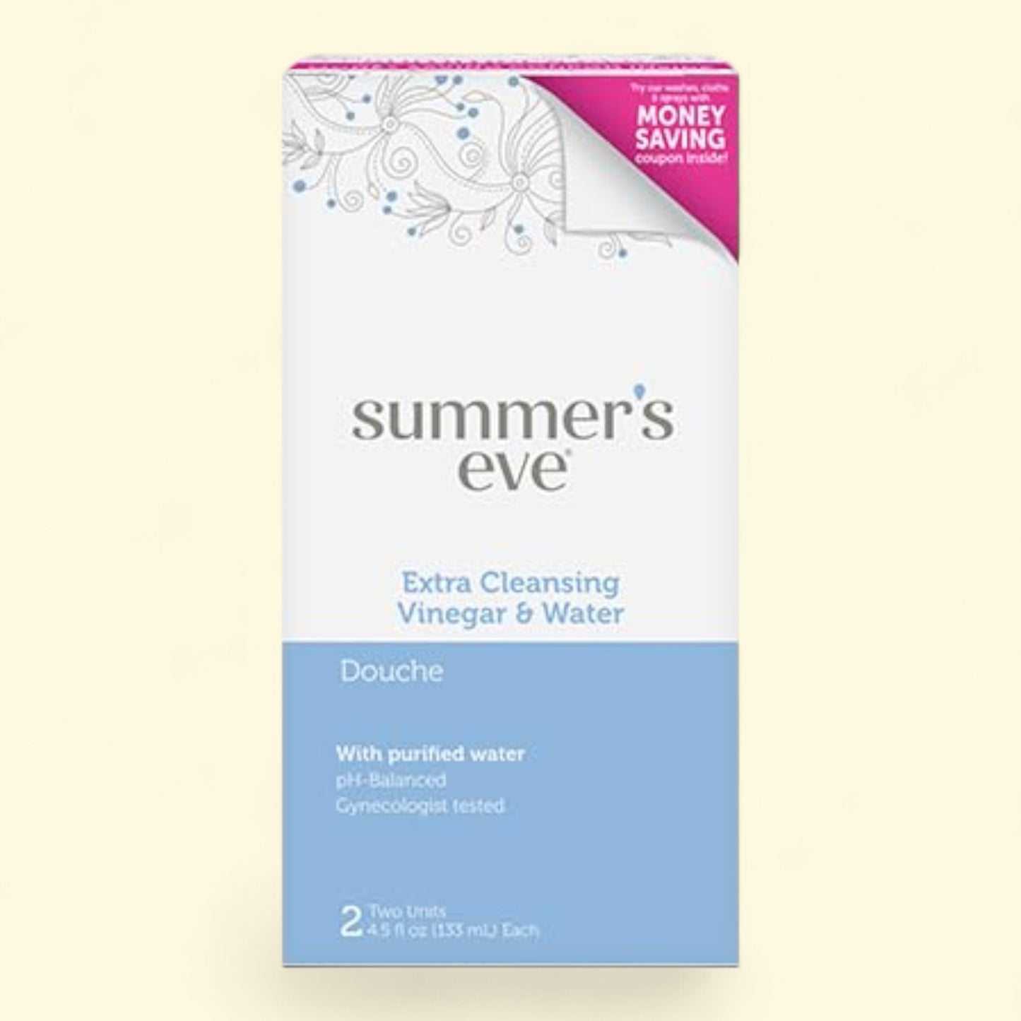 Summer's Eve Douche, Vinegar & Water, 4.5 oz, 4 Units