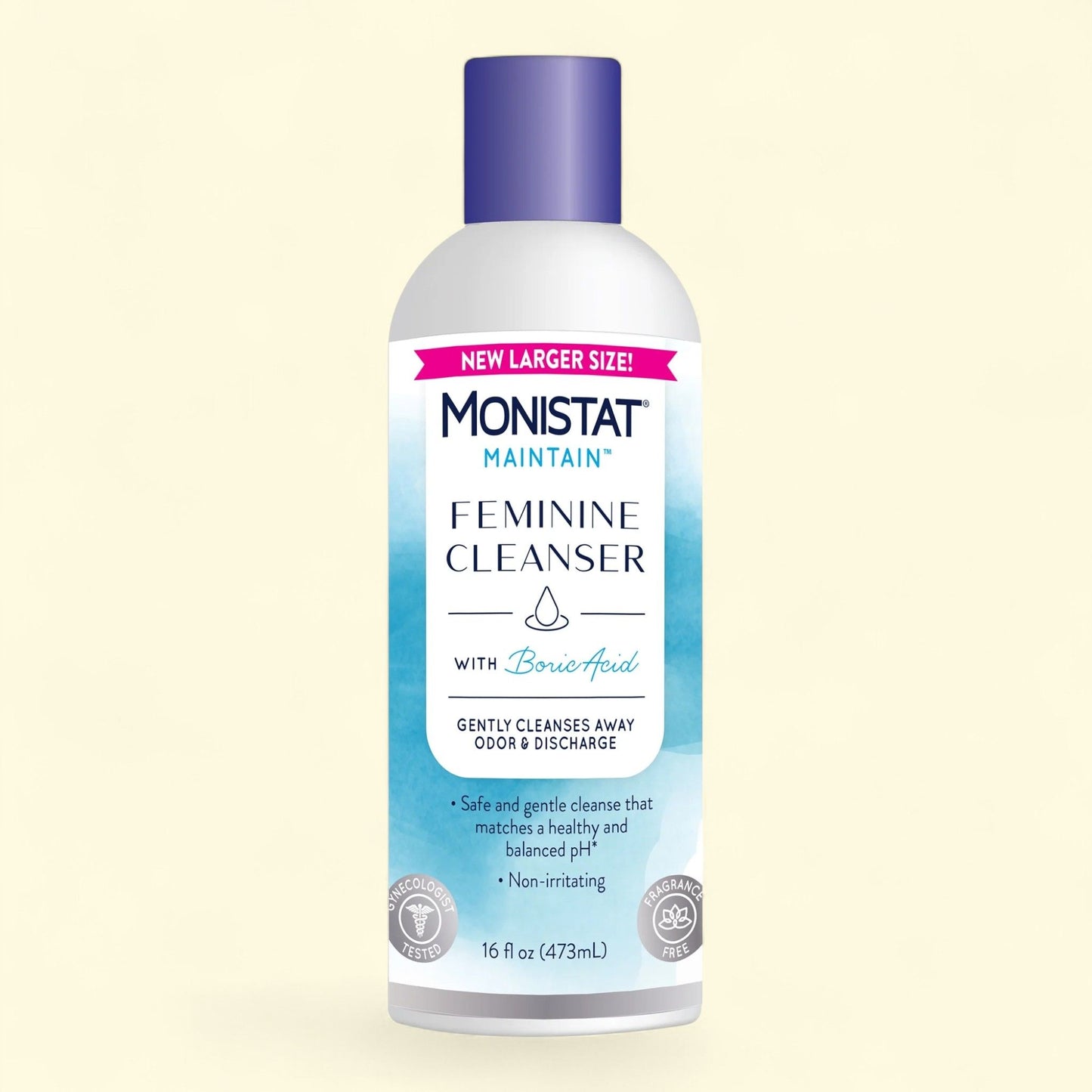 Monistat Boric Acid Feminine Cleanser, 16 Fl Oz